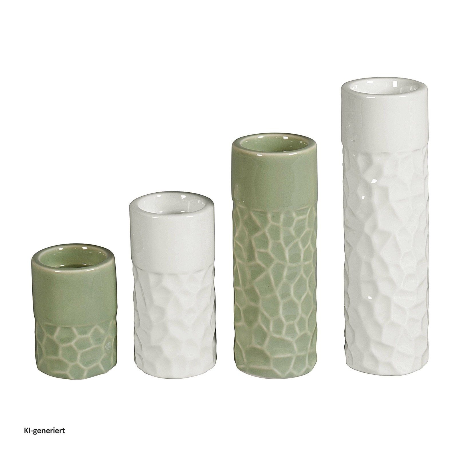 HTI-Living Teelichthalter Teelichthalter Porzellan 4er Set (Set, 4 St., 4er Set), Tischdekoration