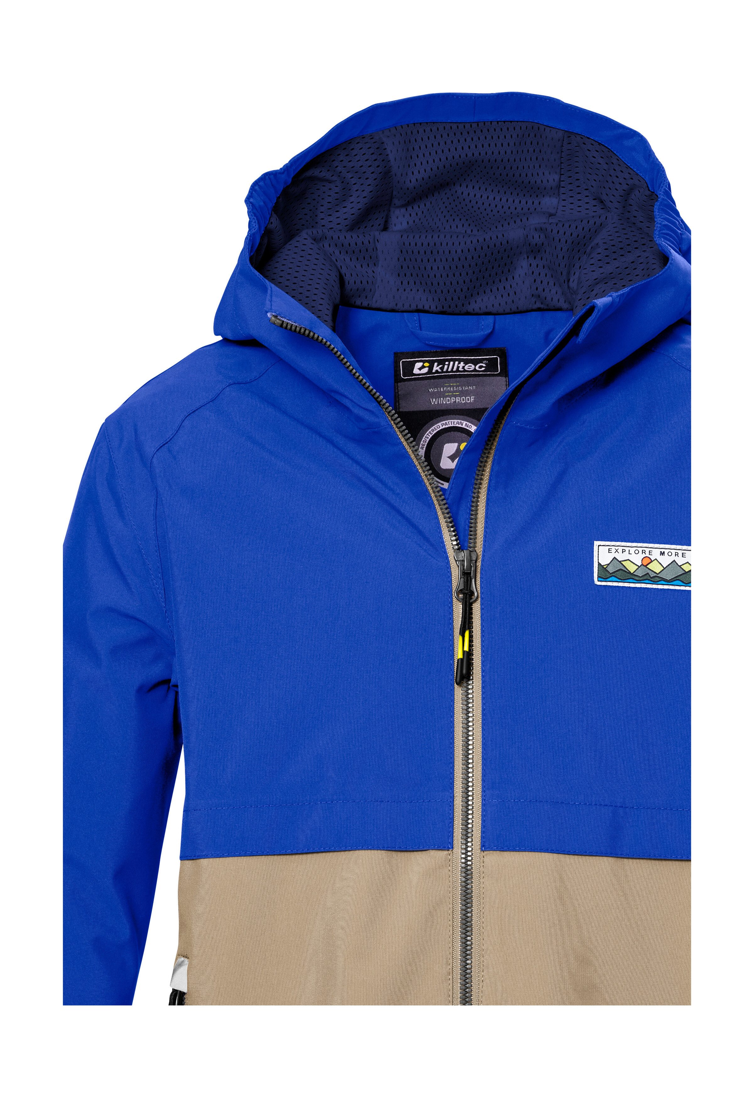 Killtec Funktionsjacke KOS 141 BYS JCKT Wasserdichte Kinderjacke, Colourblock, reflektierend
