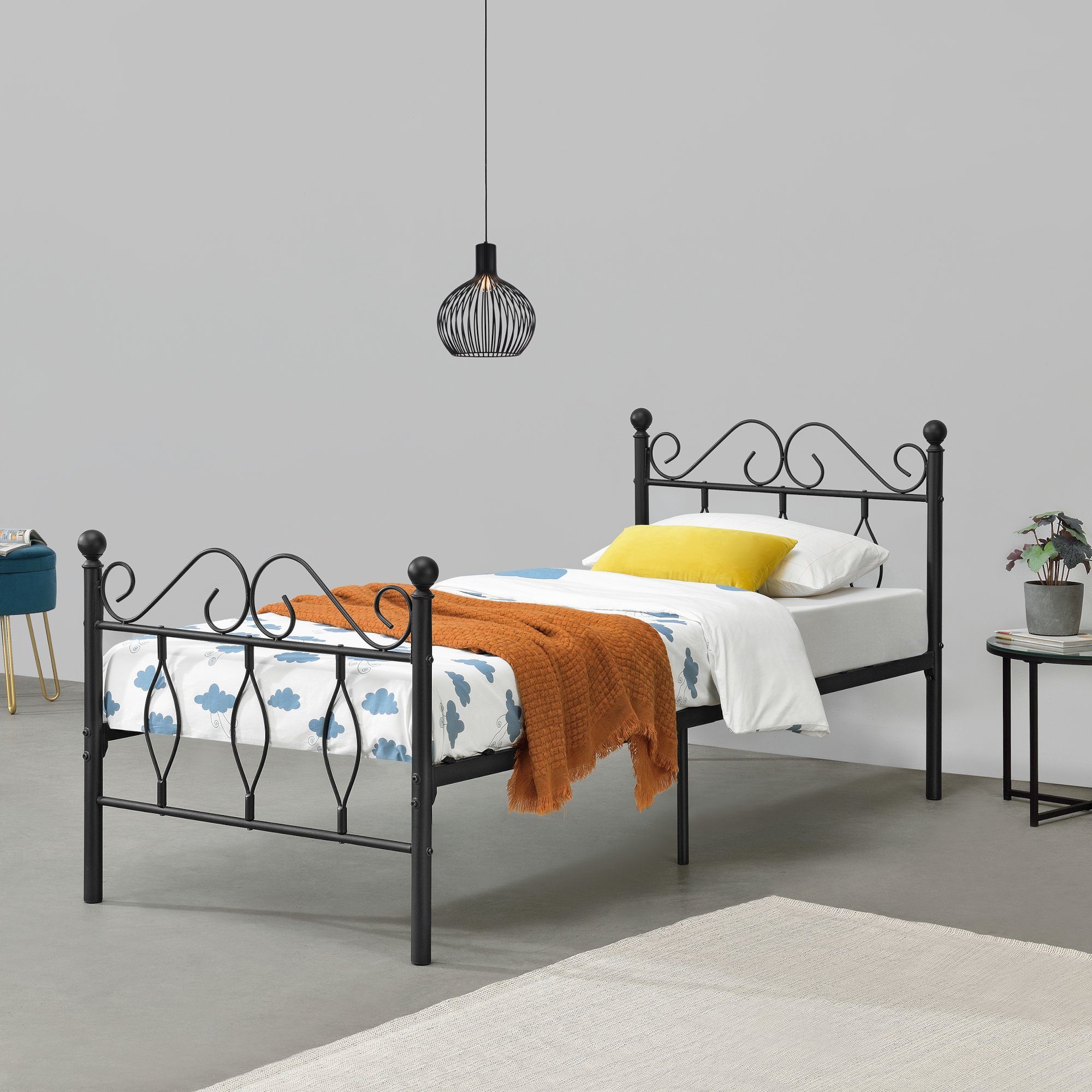en.casa Metallbett, »Apolda« Metallbett mit Lattenrost günstig online kaufen