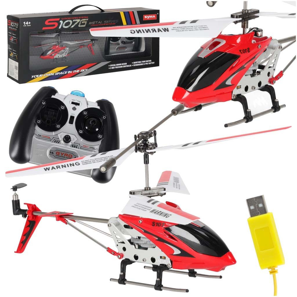 SYMA RC-Helikopter Modellhubschrauber Flugmodell Einsteigerhelikopter (Spar-Set, 1-tlg., 23 x 4 x 11 cm stabil), Gyro-Stabilisierung, 3 Kanäle, 20 m Reichweite