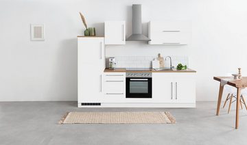 KOCHSTATION Küchenzeile KS-Samos, ohne E-Geräte, Breite 270 cm