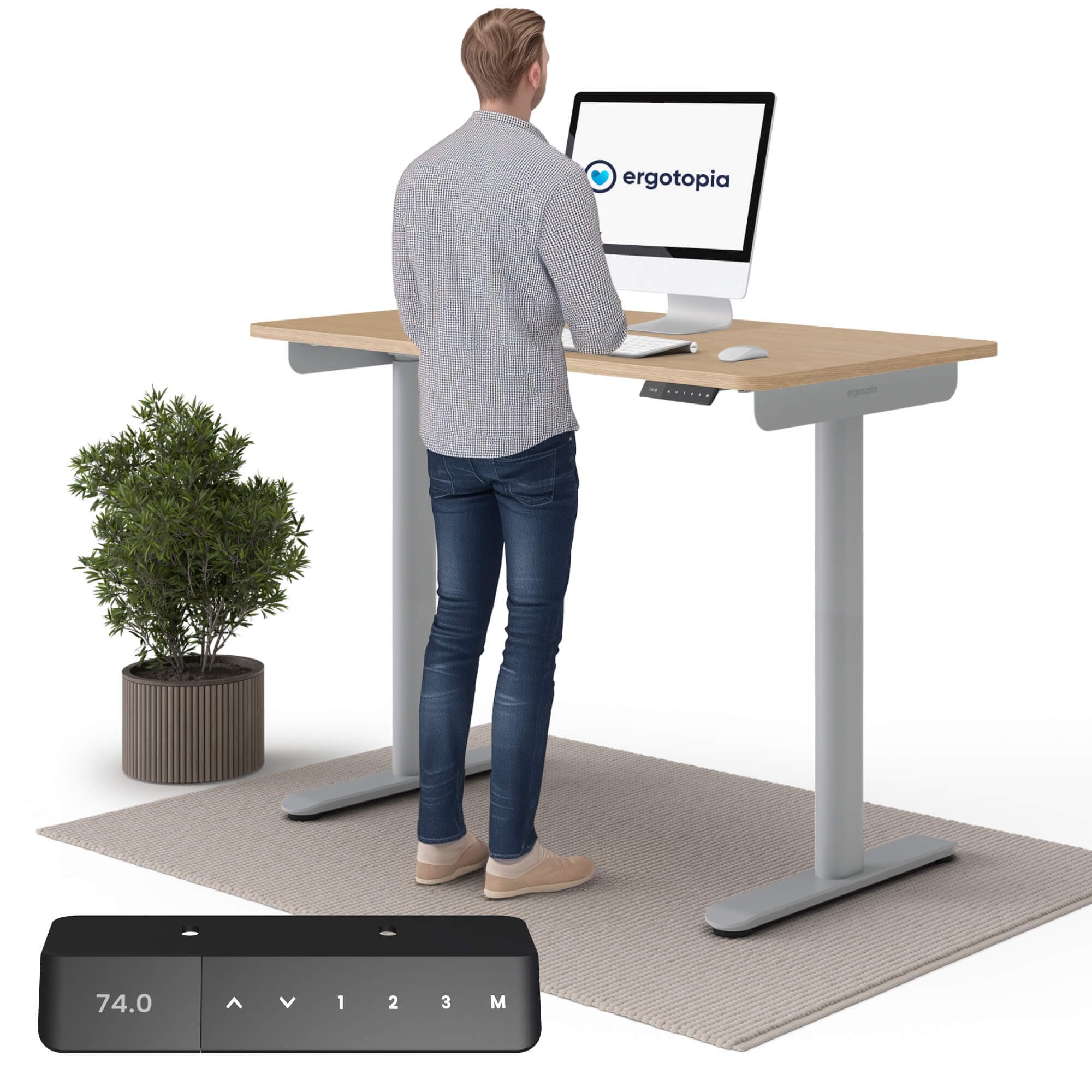 Ergotopia Schreibtisch Desktopia One (elektrisch höhenverstellbarer Schreib günstig online kaufen