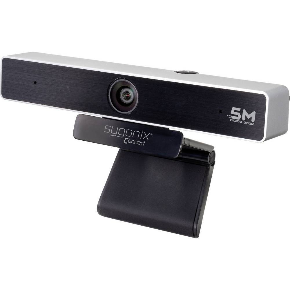 Webcam Sygonix 2K (Klemm-Halterung) mit Webcam Stereomikrofon (2592 Connect x1944)