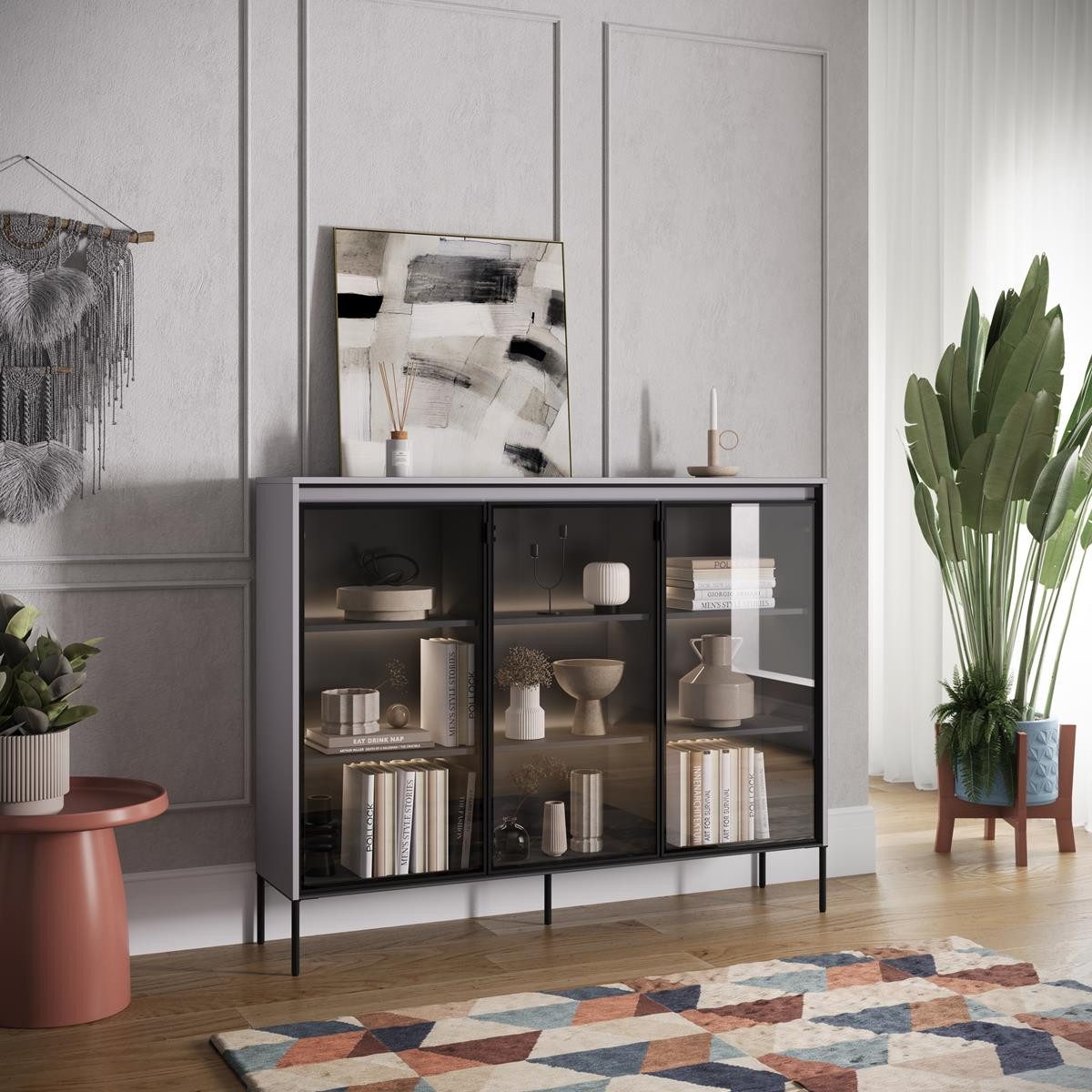 Compleo Vitrine FLORE Moderne Standvitrine mit günstig online kaufen