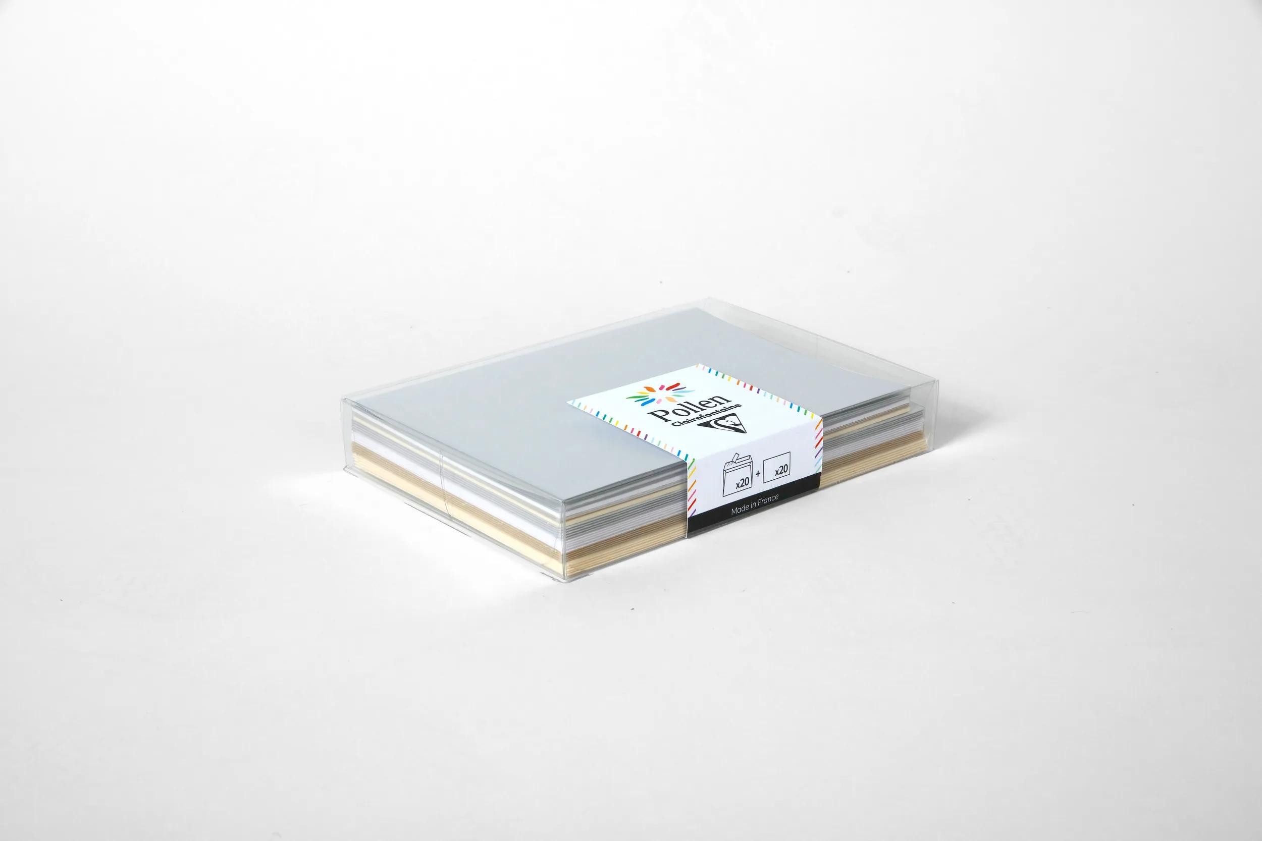 Pollen Briefumschlag 5x Set 20 Umschläge +20 Karten 110x155 Sortierung Chic 20903C, Karten und Umschläge pollen