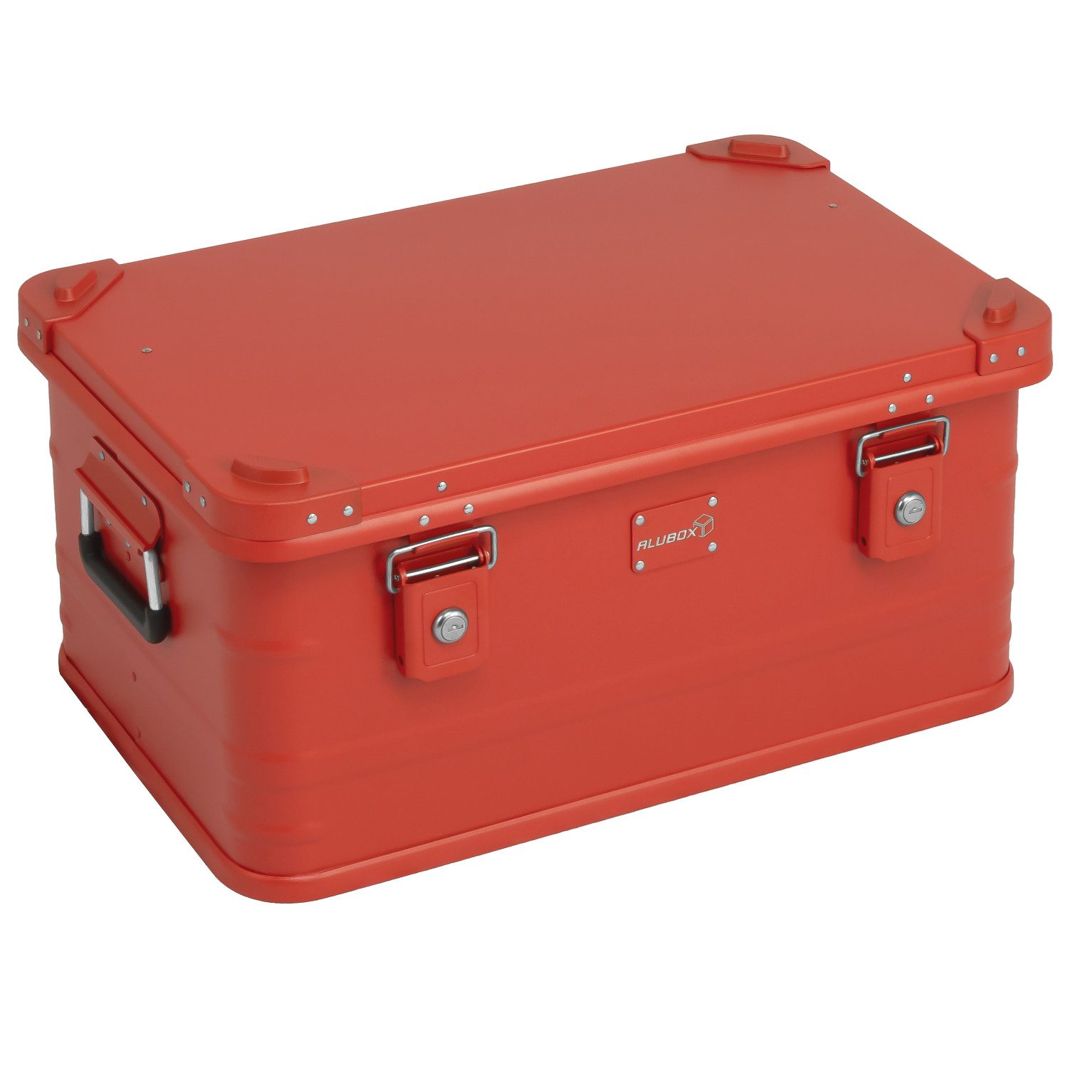 Aufbewahrungsbox ALUBOX Alukiste mit Stapelecken 47 Liter - Feuerwehrrot