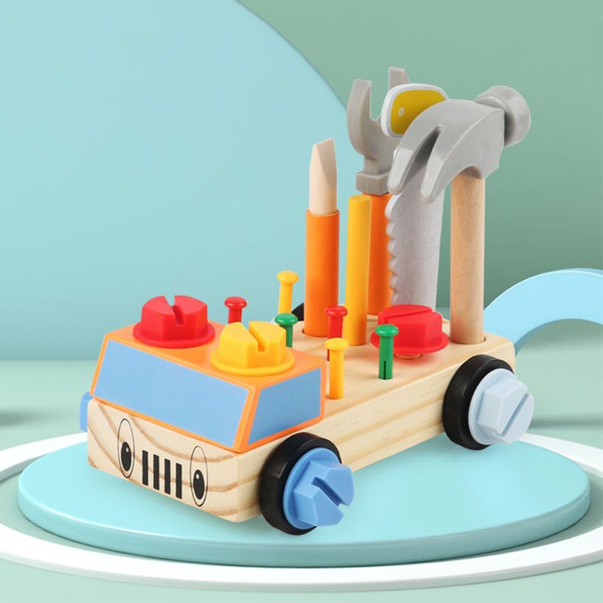 XDeer Kinder-Werkzeug-Set Holzspielzeug Werkzeug Kinder Montessori Spielzeug,  (21-tlg), Motorikspielzeug Geschenk für Mädchen Junge