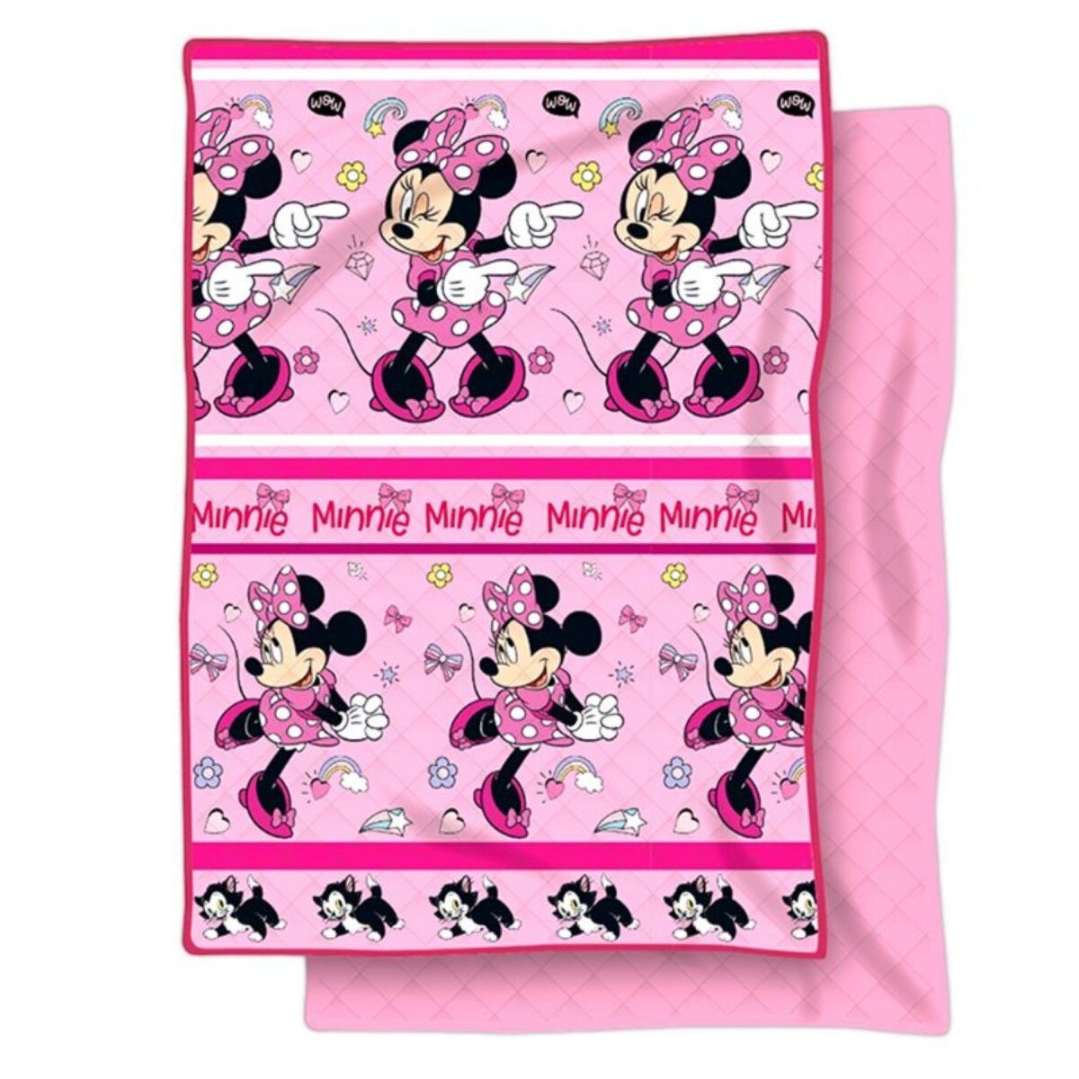 Wohndecke Minnie Mouse Bettdecke 250x150cm Tagesdecke für Kinderzimmer, Disney, Geschenkidee für Mädchen und Jungen
