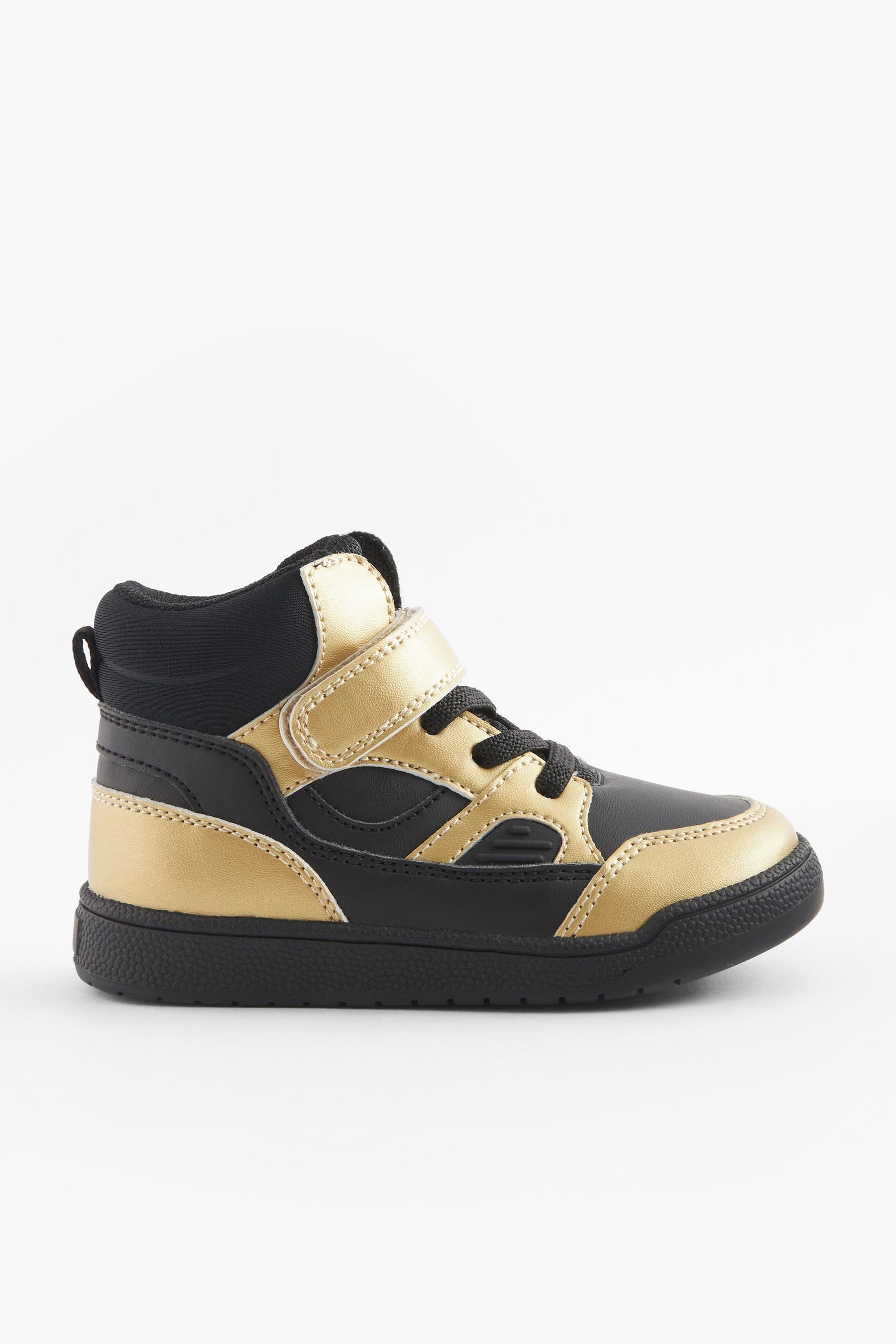 Next Hi-Top-Stiefel mit Klettverschluss Elastiksenkel Sneaker (1-tlg) Black/Gold