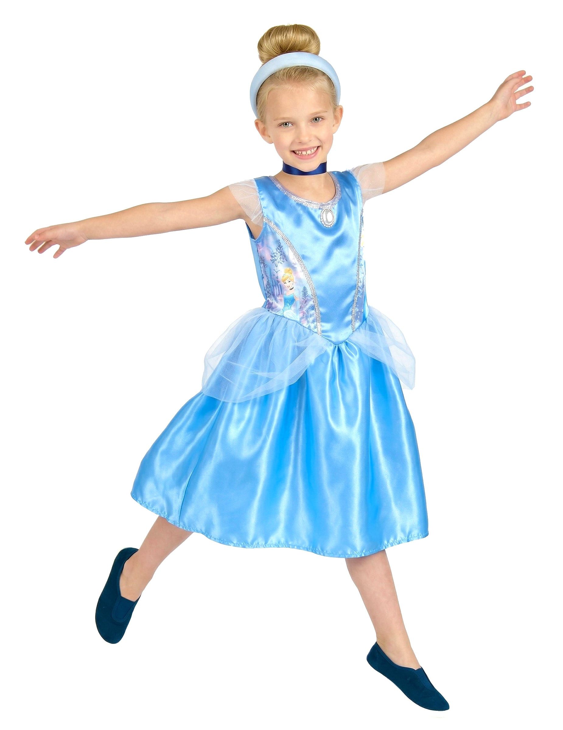 Disguise Kostüm Cinderella Basic Kinderkostüm blau