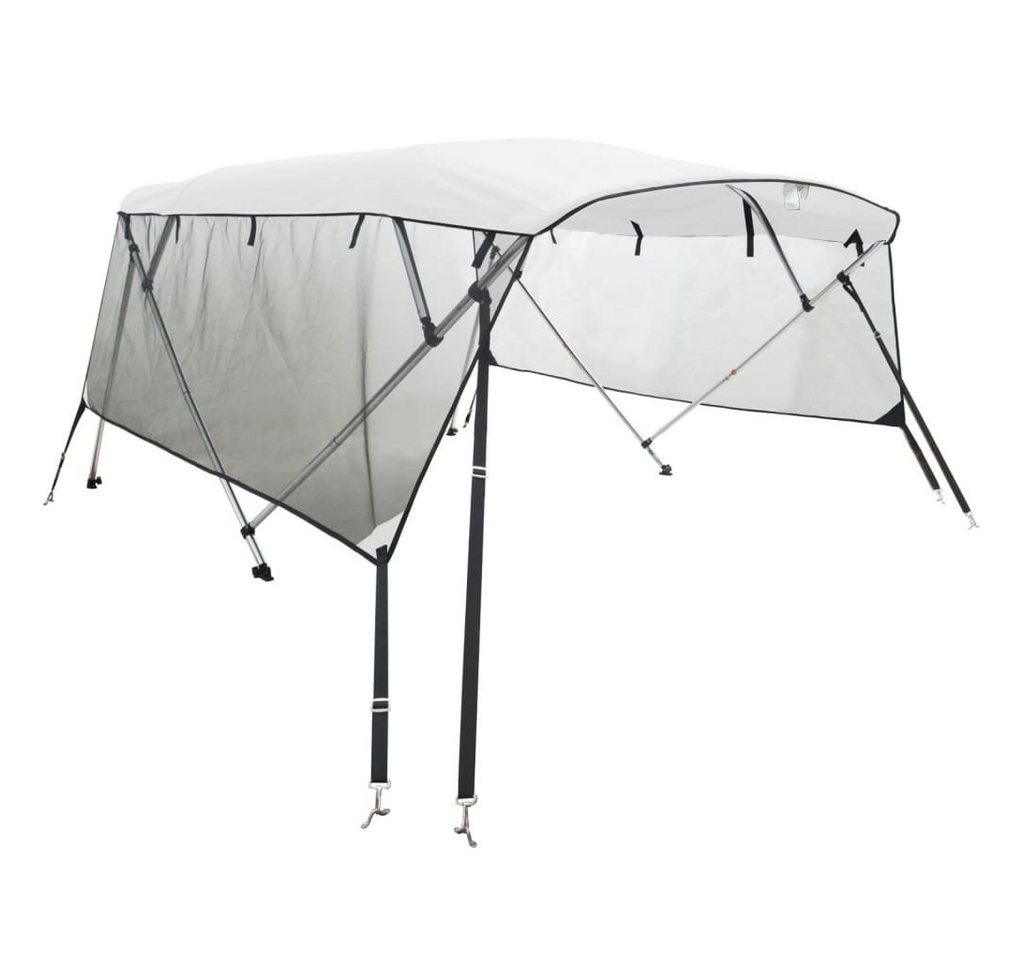 Thumbnail - vidaXL Schutzplane, 4-Bow Bimini-Top mit Mesh-Seitenteilen 243x(185-198)x137 cm