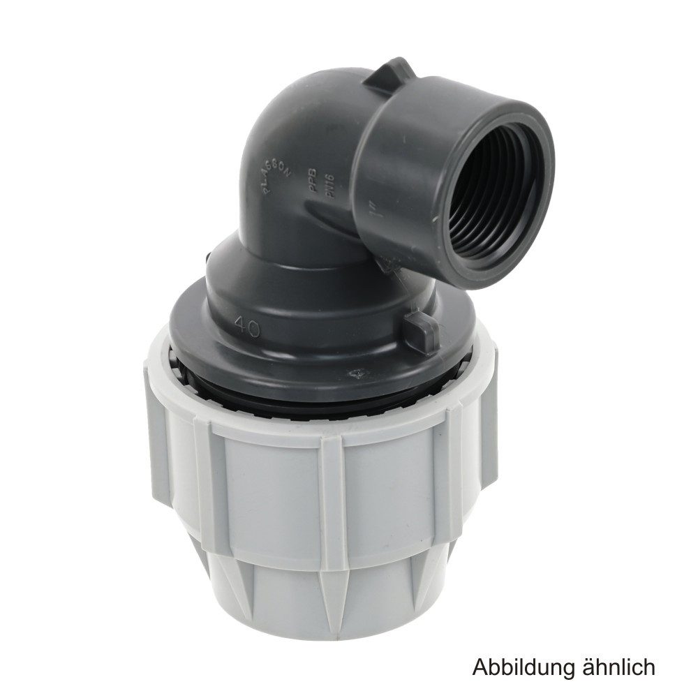 Plasson Wasserrohr Plasson Serie 18, Winkel 90° mit IG, 32 mm x 3/4"