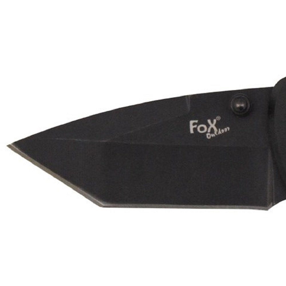 FoxOutdoor Taschenmesser Glasbrecher, gelochter (Packung), mit Griff, Klappmesser, Metallgriff Einhand, Gurtschneider, gelochter schwarz, Gurtschneider