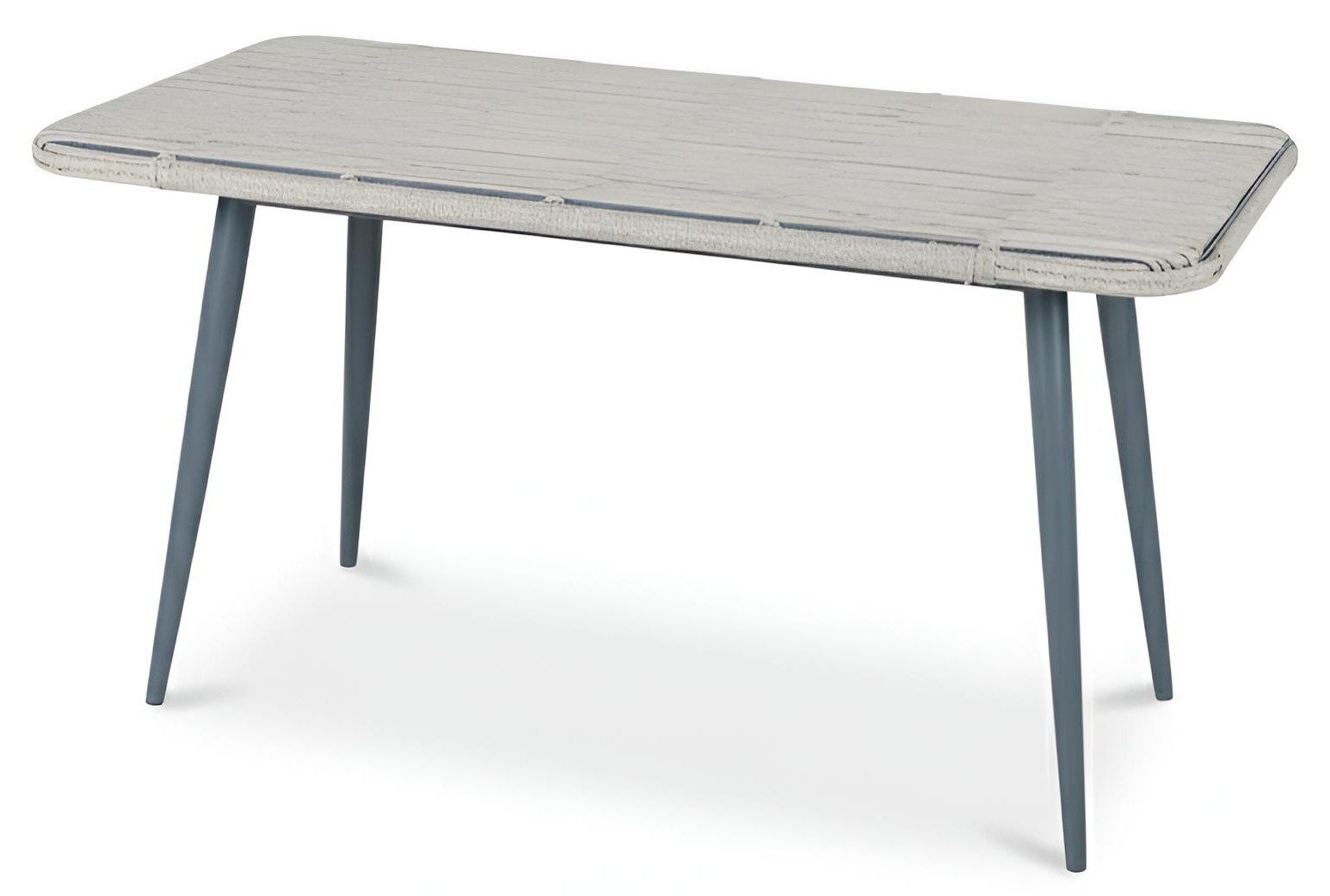 Xlmoebel Couchtisch Moderner Rattan Couchtisch für die Terrasse in Grau, Made in Europa