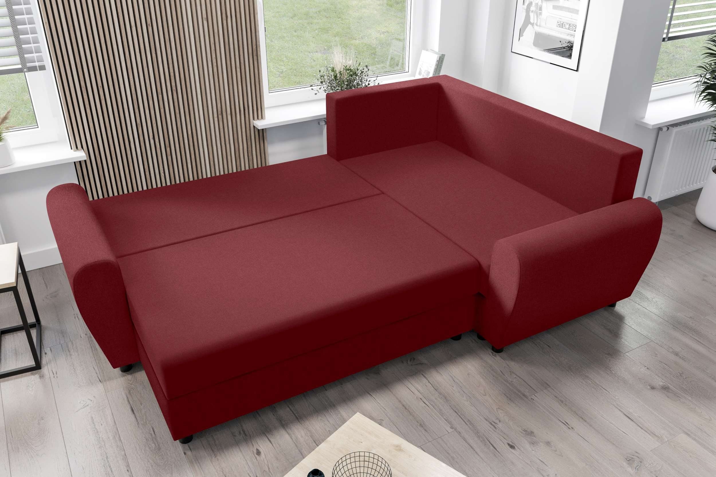 Stylefy Ecksofa Valence, Bettkasten, Eckcouch, Design Modern L-Form, Sitzkomfort, mit mit Sofa, Bettfunktion