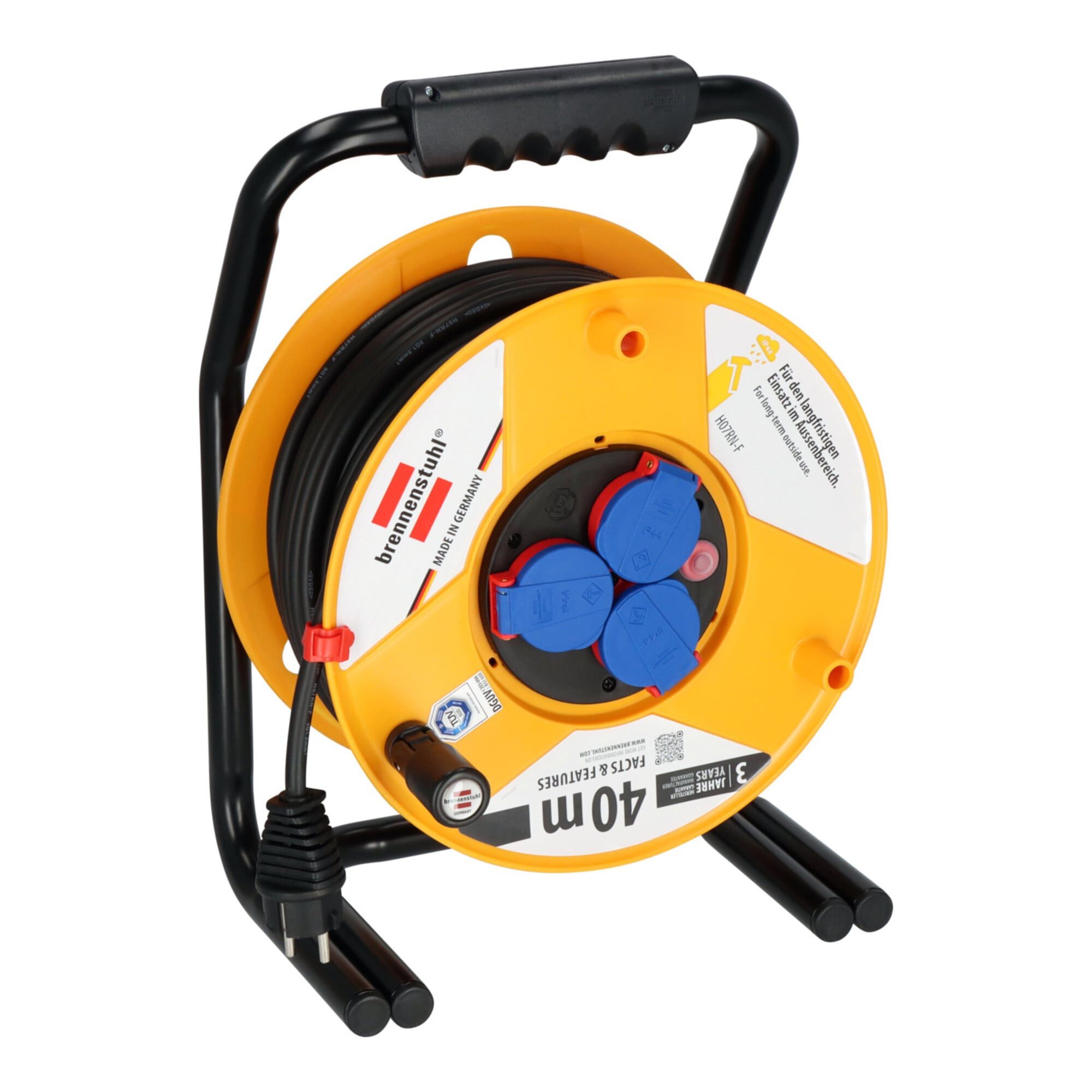 Brennenstuhl Brobusta IP44 Gewerbe-/Baustellen-Kabeltrommel 40m H07RN-F 3G2,5 Kabeltrommel