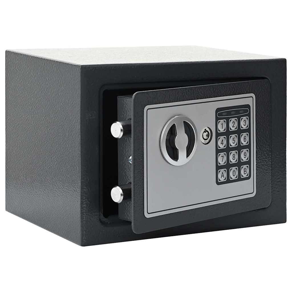 vidaXL Tresor Digitaler Safe mit Schloss Dunkelgrau 23 x 17 x 17 cm Stahl