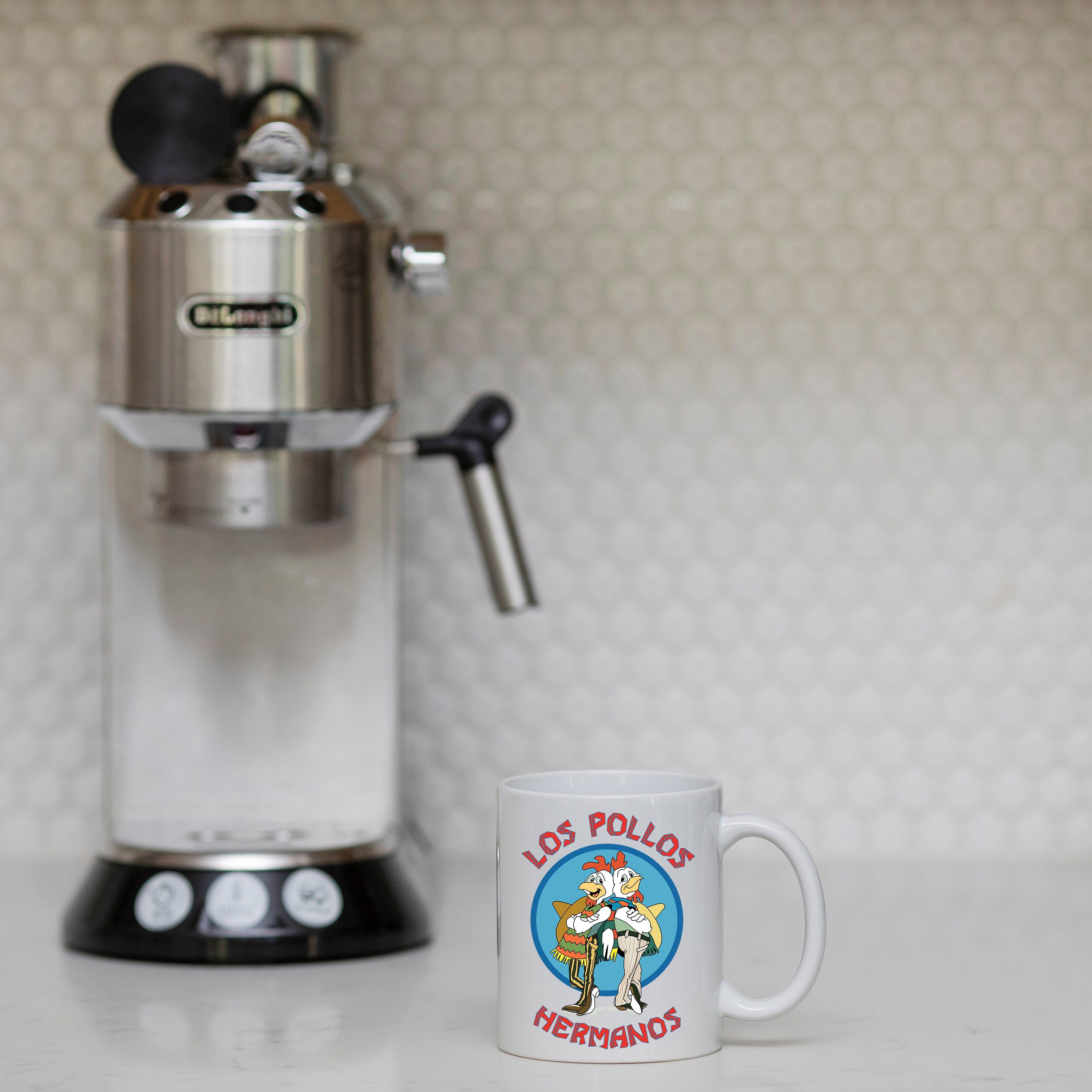 Youth Designz Tasse Los Pollos Hermanos Kaffeetasse Geschenk mit lustigem Fun Print Spruch, Keramik