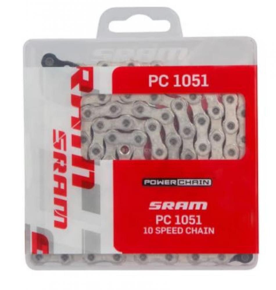 SRAM Fahrradkette SRAM Power Chain PC-1051 10-fach Fahrradkette 114 Glieder mit PowerLoc