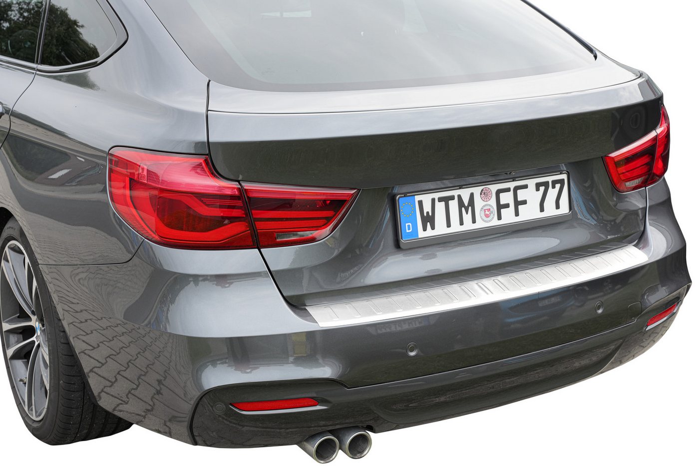 Thumbnail - RECAMBO Ladekantenschutz für BMW 3er GT, F34, 2013-2020 Stoßstangenschutz, V2A rostfrei, Exklusive Optik, praktischer Sc...