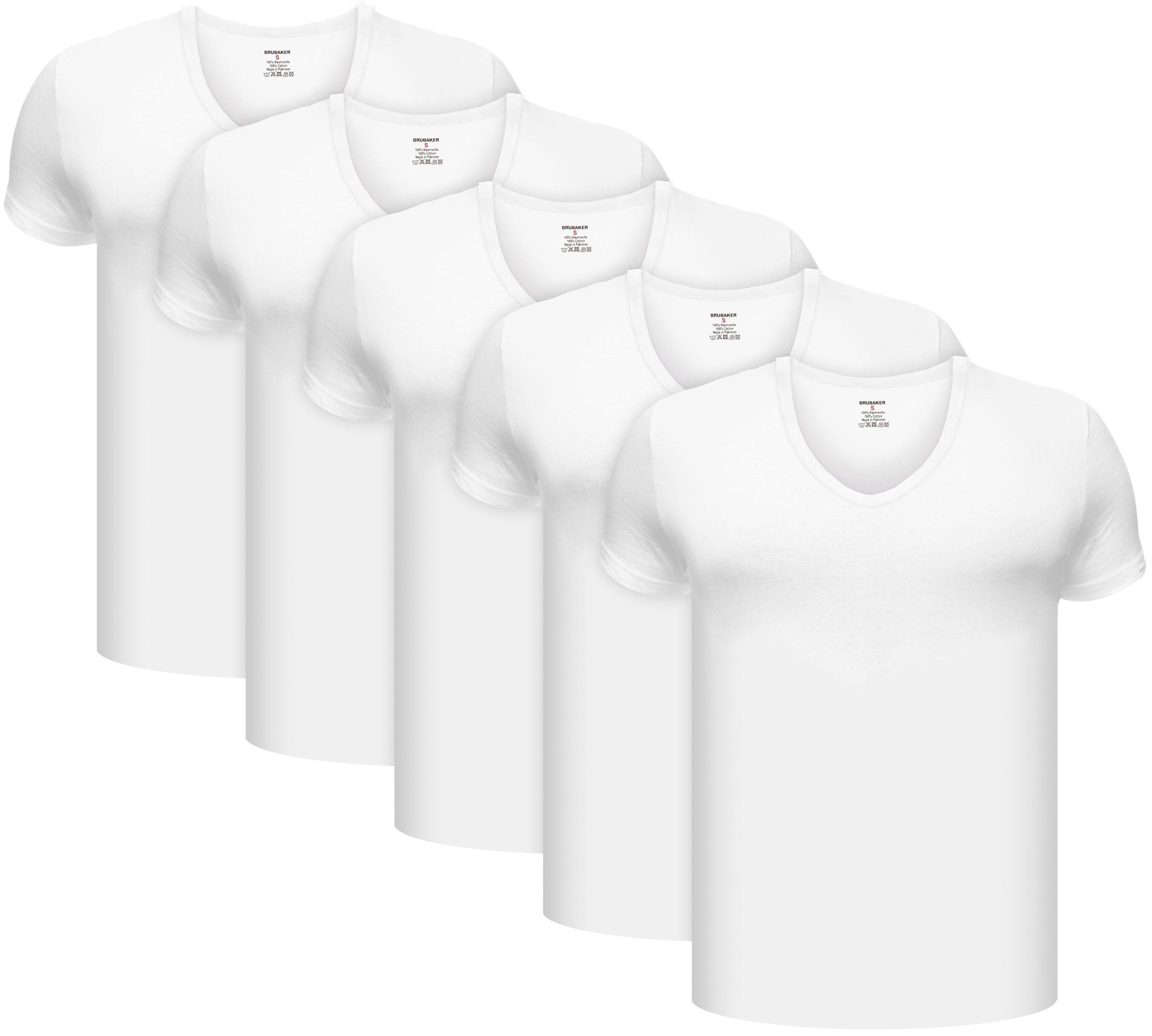 BRUBAKER Unterziehshirt Herren Unterhemd mit V-Neck günstig online kaufen