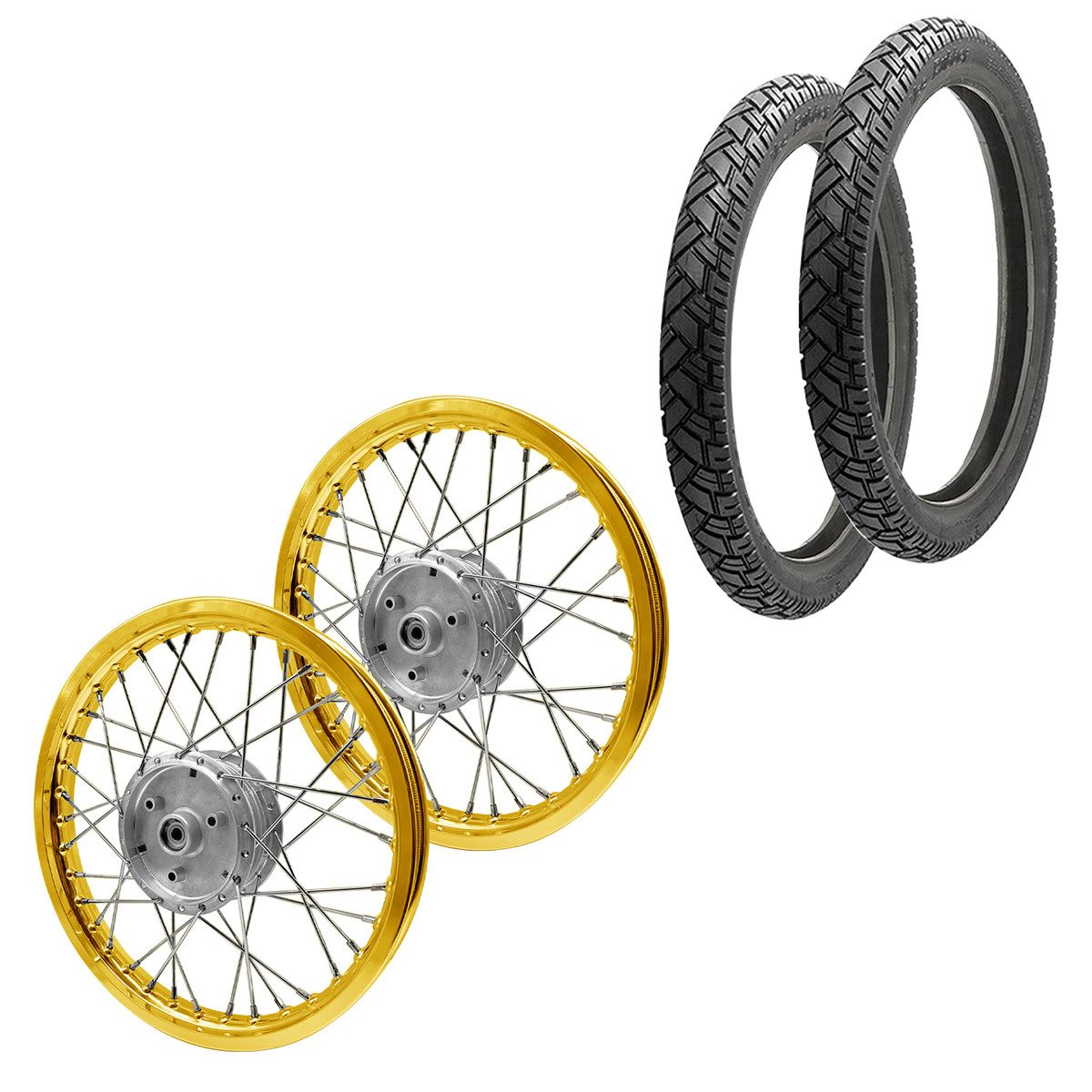 Craftride Satteltasche Set 2x Speichenrad Felge Alu 1,6x16 passend für Simson S51 S50 S70 Sch