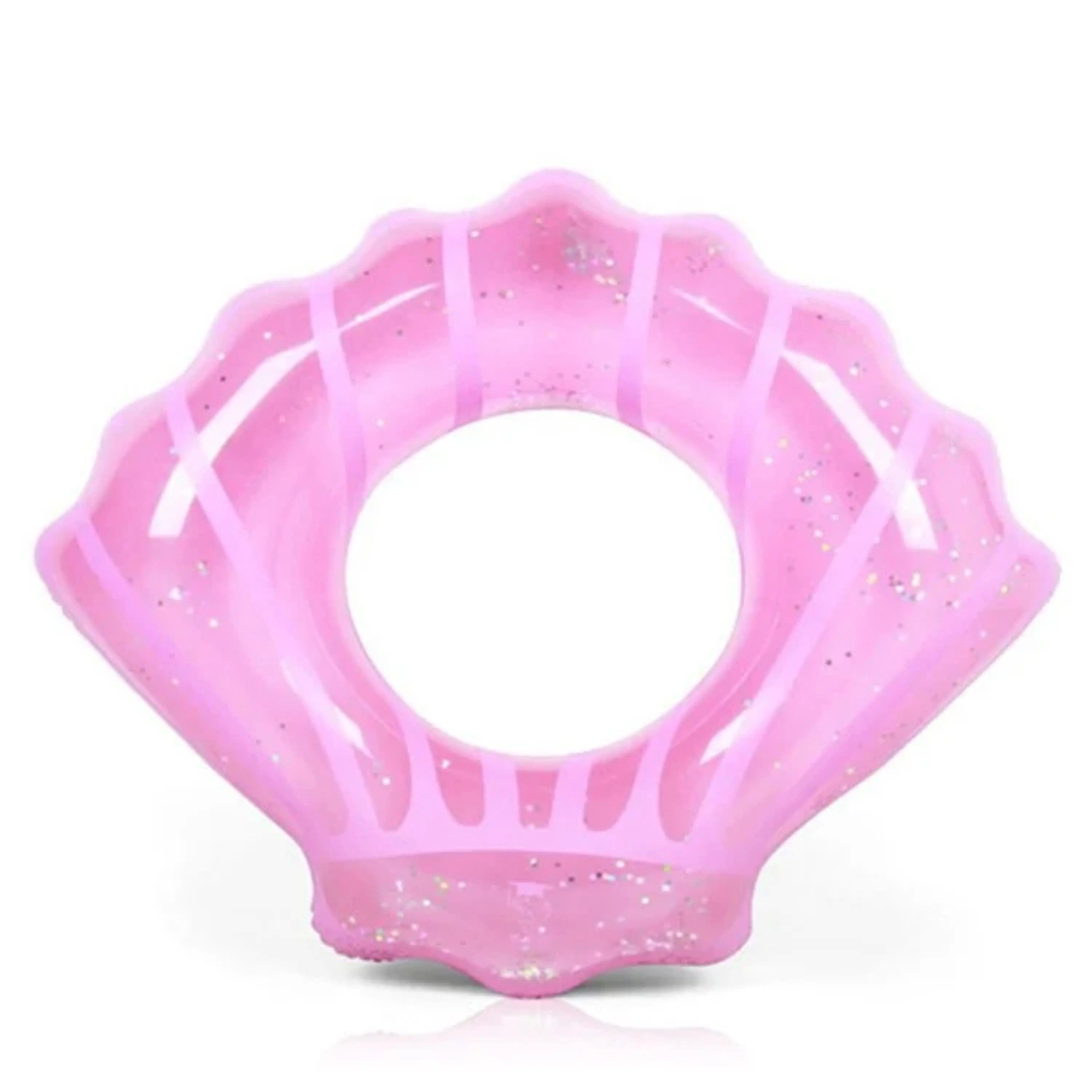 Sport-Knight® Schwimmreifen Aufblasbarer Muschel-Schwimmring mit Glitzer, für Kinder & Erwachsene