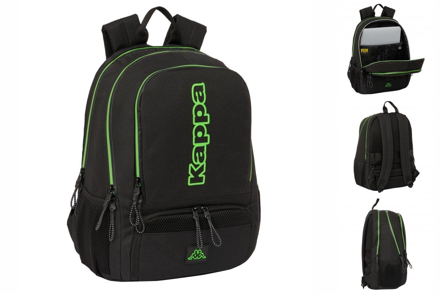 Black kappa backpack hotsell