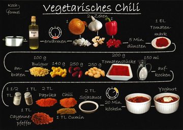 Postkarte Komplett-Set "Vegetarische Gerichte auf 12 Rezept-n"