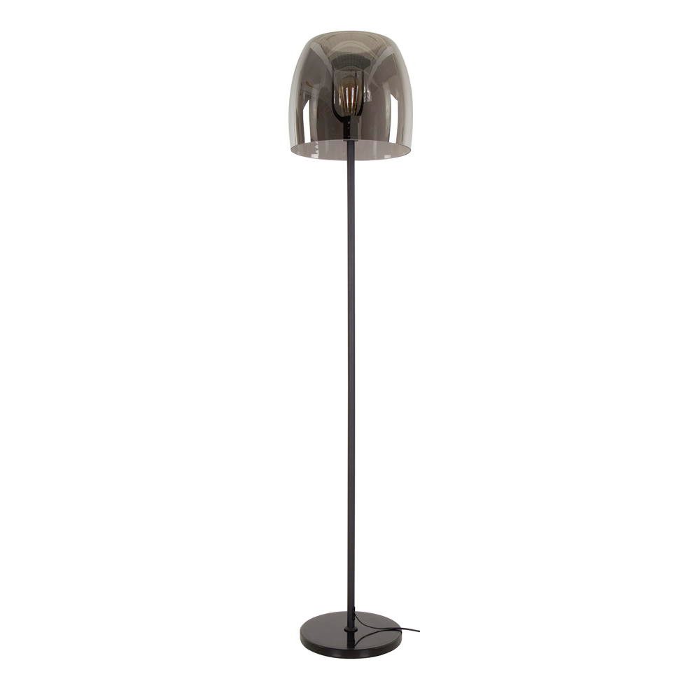 famlights Stehlampe famlights, Stehleuchte Dina in Schwarz-transparent und Schwarz E27