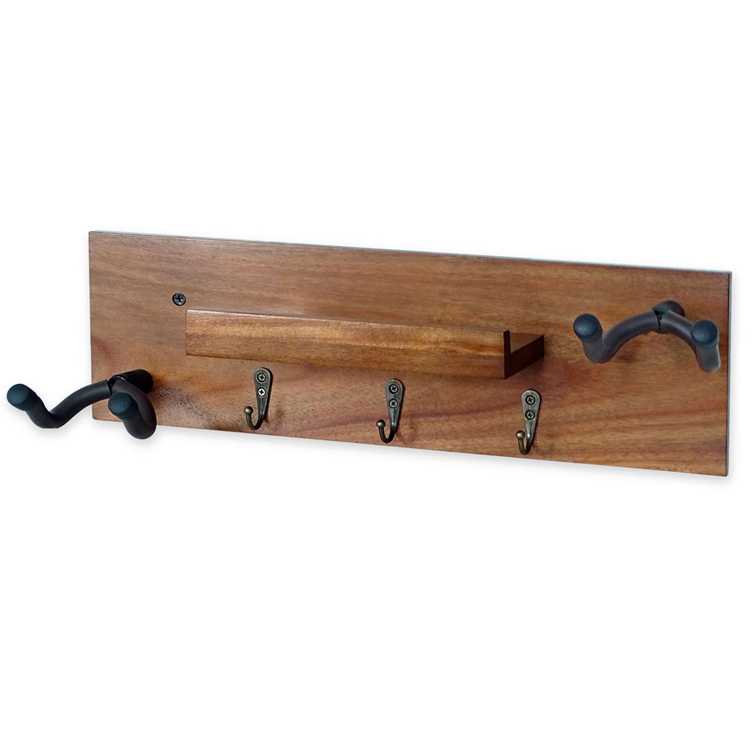 keepdrum Gitarrenständer keepdrum Gitarren-Wandhalterung gs039a für 2 Gitarren und Zubehör, (Gitarrenwandhalter), für zwei Gitarren und Zubehör