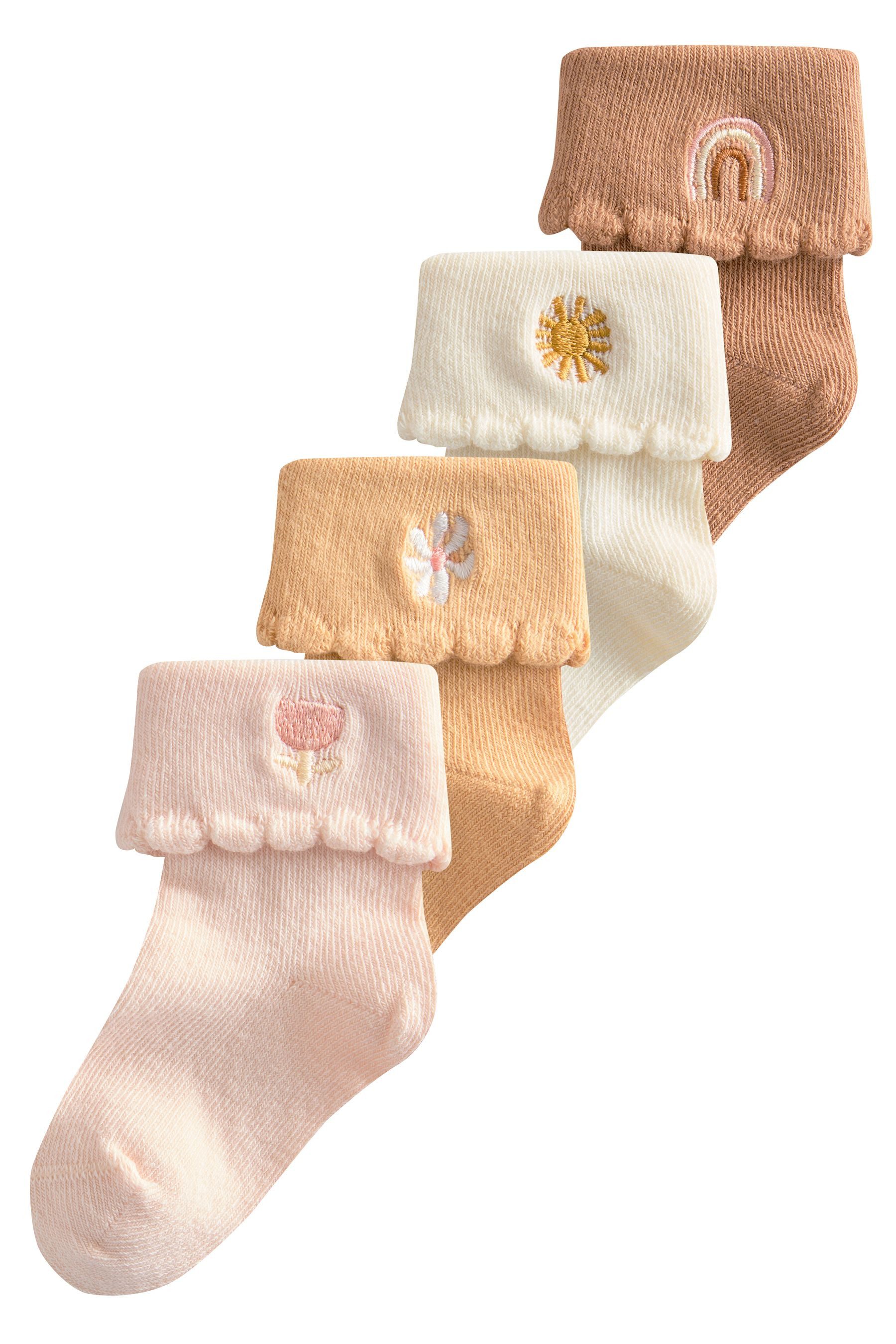 Basicsocken 5 x Babysocken mit Rollbündchen