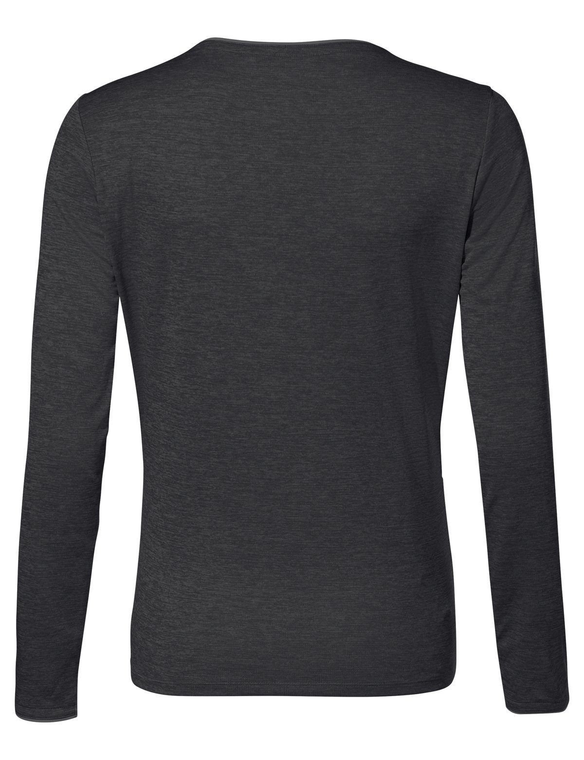 VAUDE Essential black LS (1-tlg) Women's T-Shirt Grüner T-Shirt Knopf