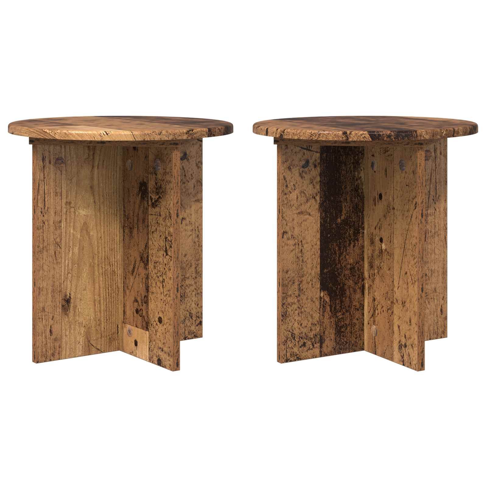 vidaXL Blumenständer Pflanzenständer 2 pcs Altholz 40 x 40 x 40 cm Holzwerkstoff (2 St)