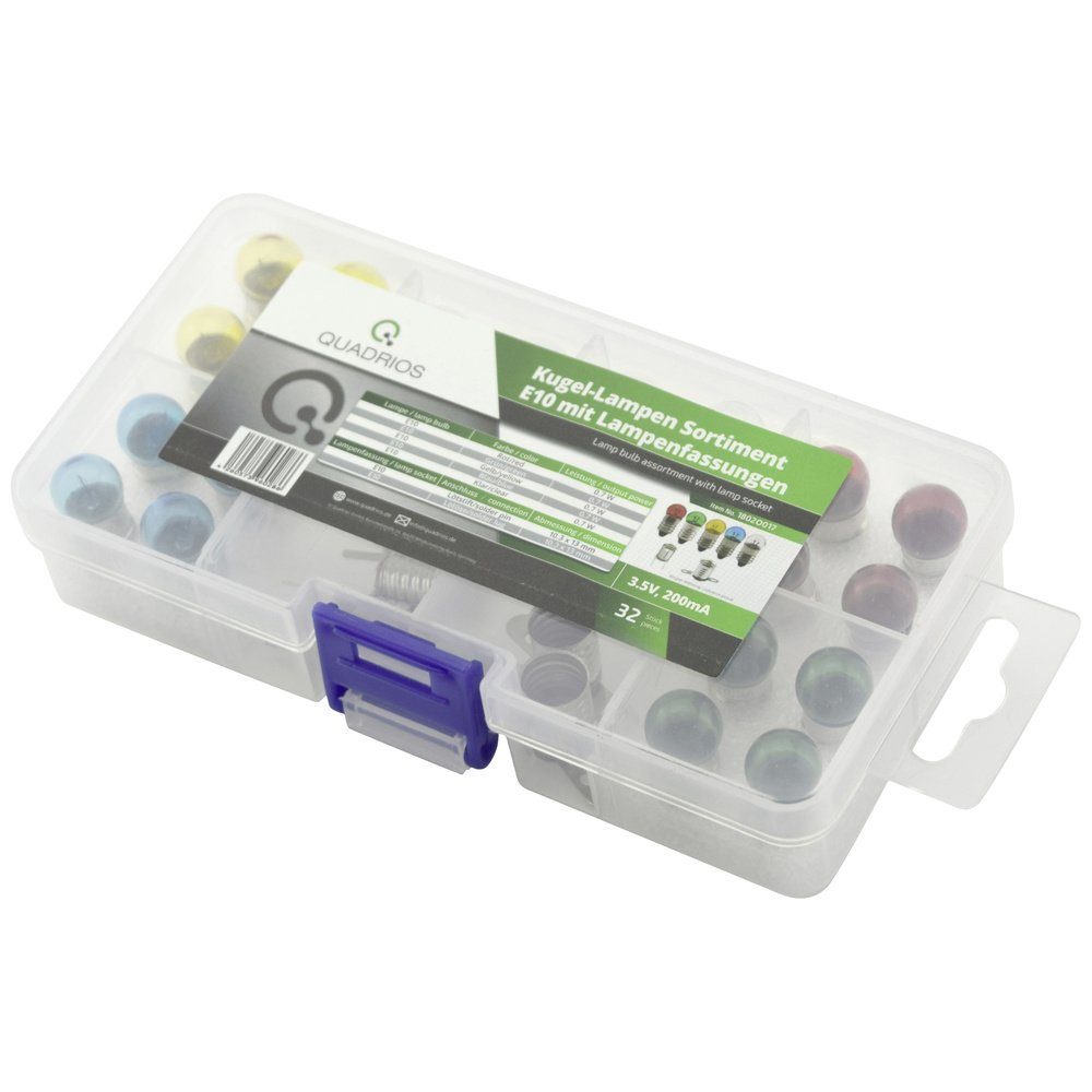 Quadrios Spezialleuchtmittel Quadrios 1802O017 Skalenlampe 3.5 V 0.7 W Sockel E10 32 Teile