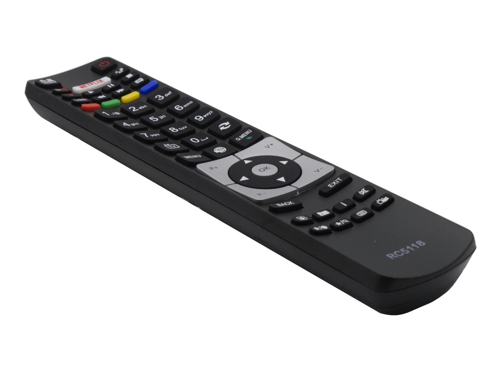 azurano Ersatz für TELEFUNKEN RC5118 Universal-Smart-TV-Fernbedienung (Direkttasten für Netflix & YouTube)