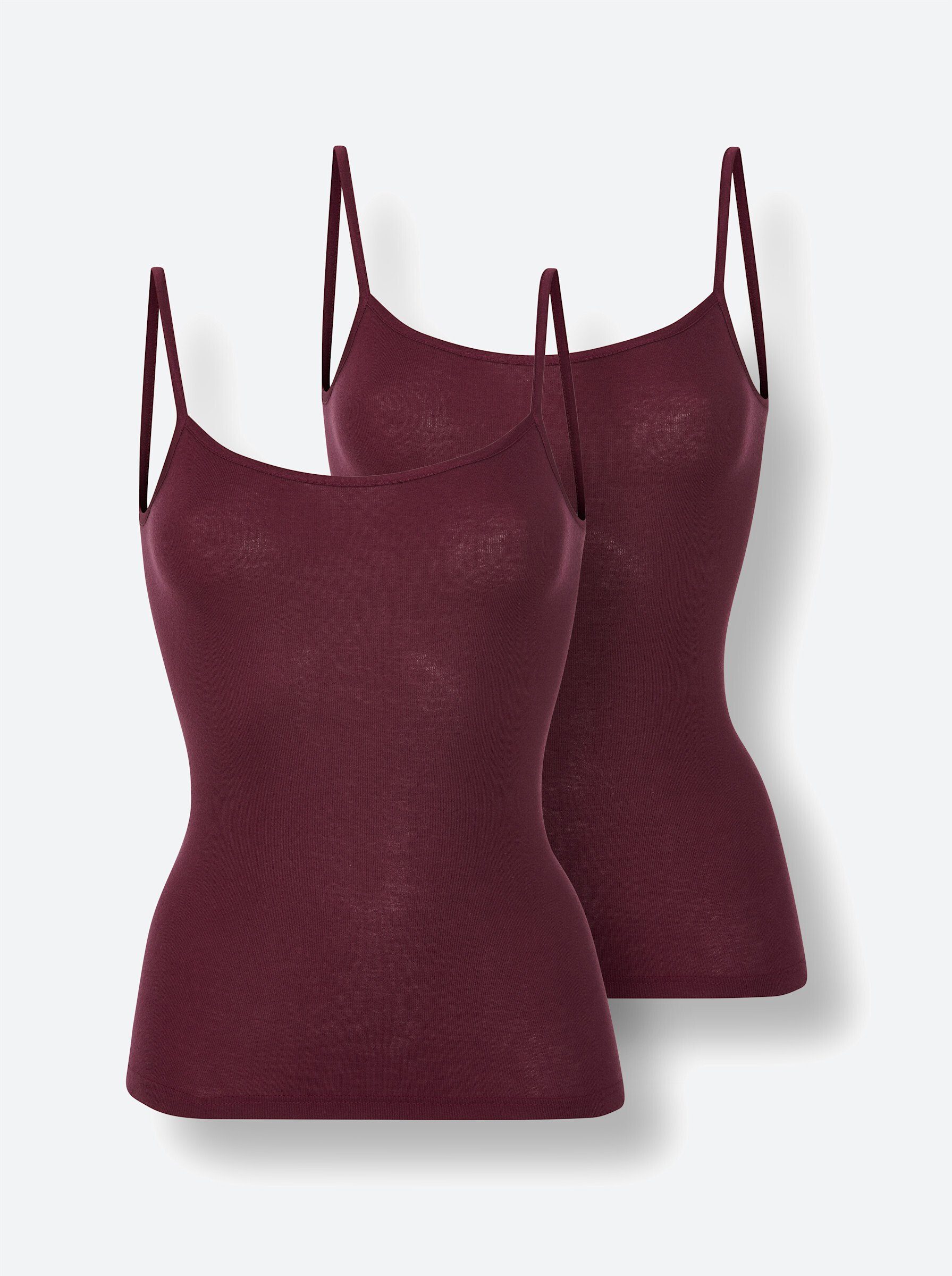 Nina Von C. Achselhemd Trägertop Ärmellos (2-St) Ohne Bügel