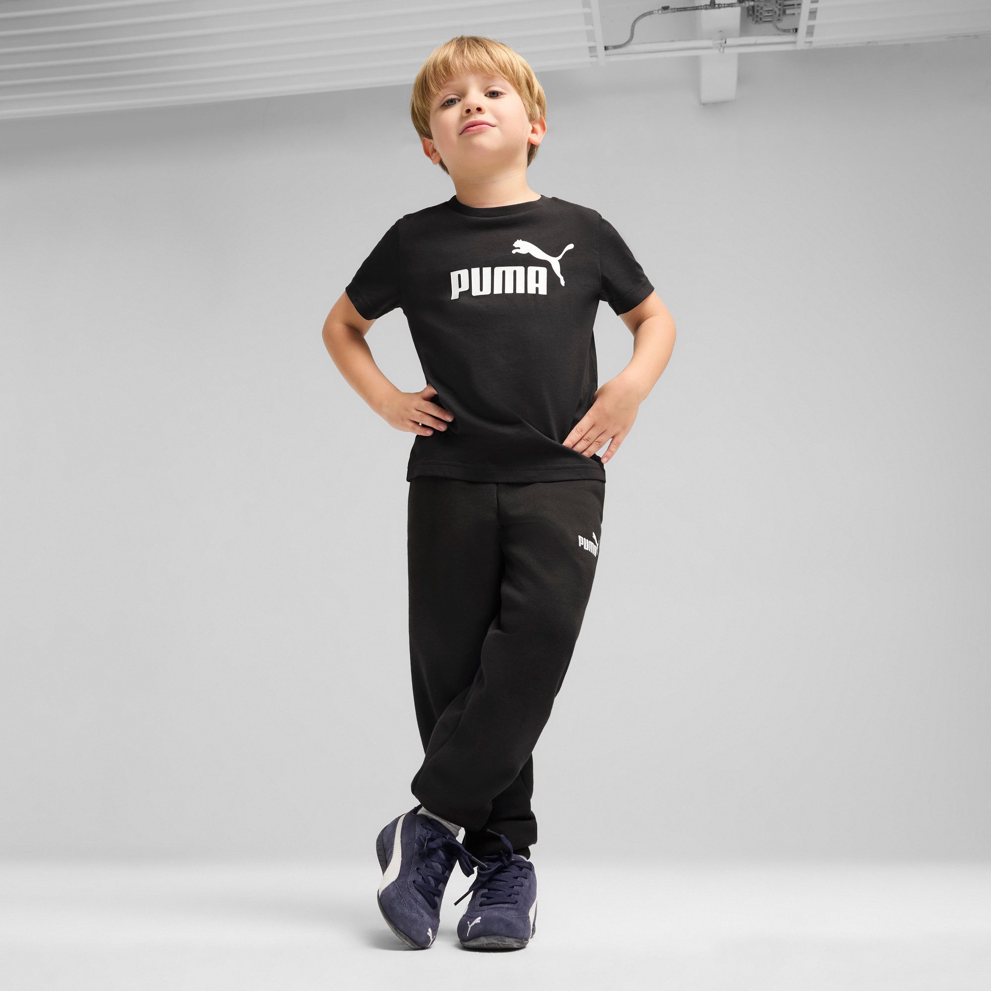 PUMA Trainingshose ESS SMALL NO1 LOGO SWEATPANTS FL PS mit Eingrifftaschen, elastischer Bund, Regular Fit, für Kinder
