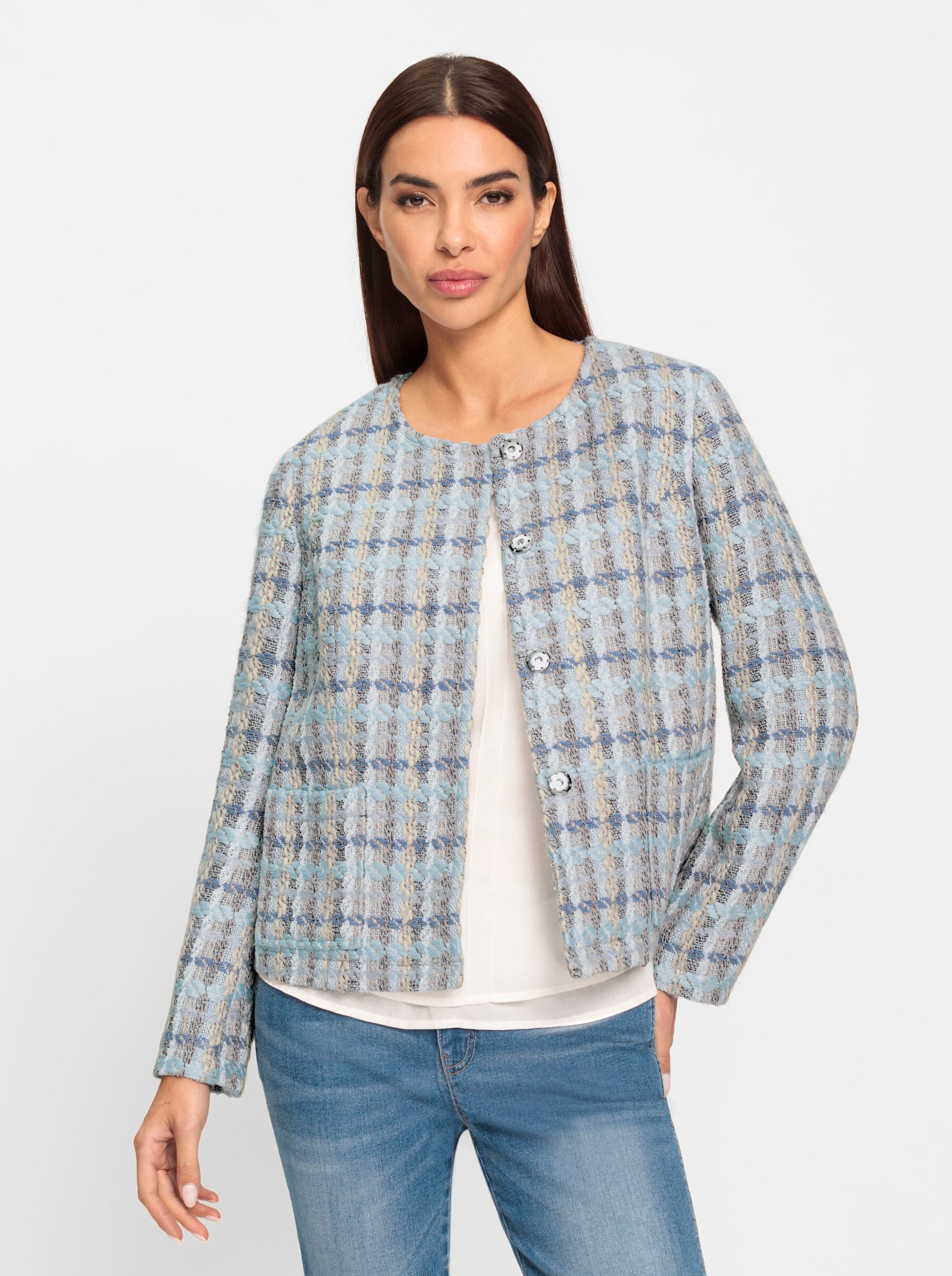 Blusenblazer Bouclé-Blazer