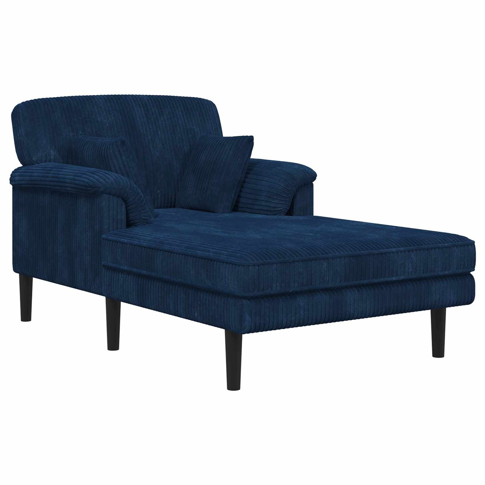 vidaXL Chaiselongue Chaiselongue Marineblau Cordstoff, 1 Teile