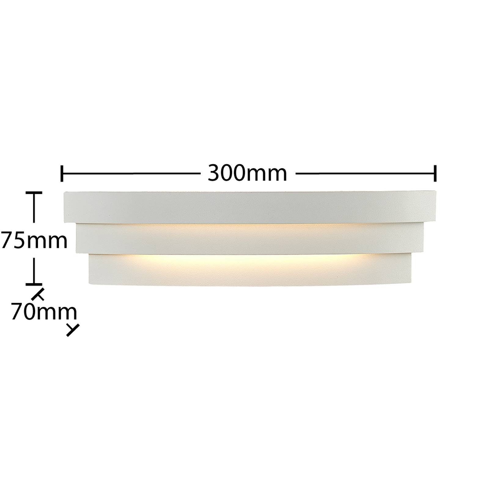 Arcchio LED Wandleuchte Harun, LED-Leuchtmittel Aluminium, warmweiß, Eisen, weiß, verbaut, Leuchtmittel flammig, 1 inkl. fest Modern