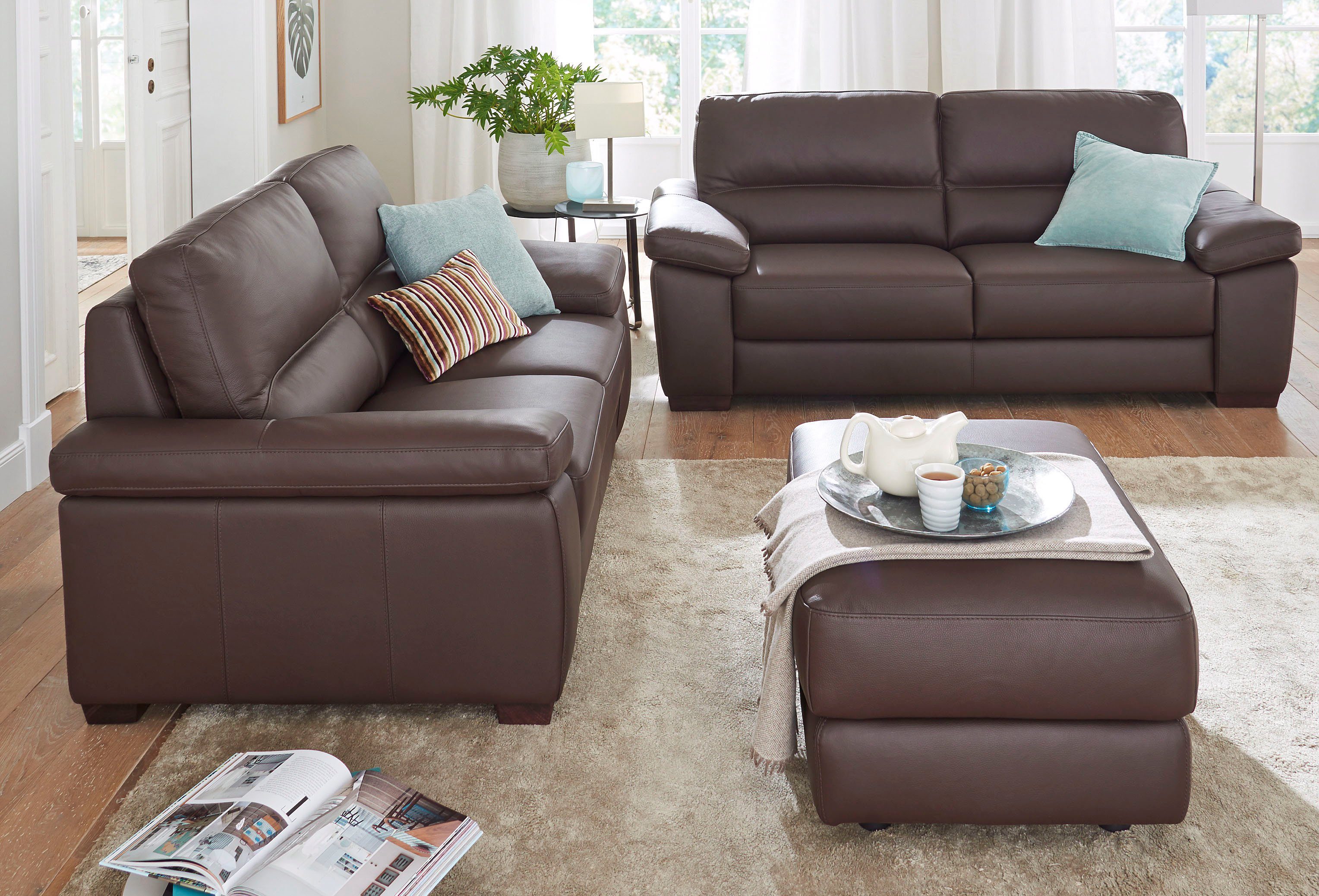CALIA ITALIA 3-Sitzer Gaia, hochwertiges Ledersofa günstig online kaufen