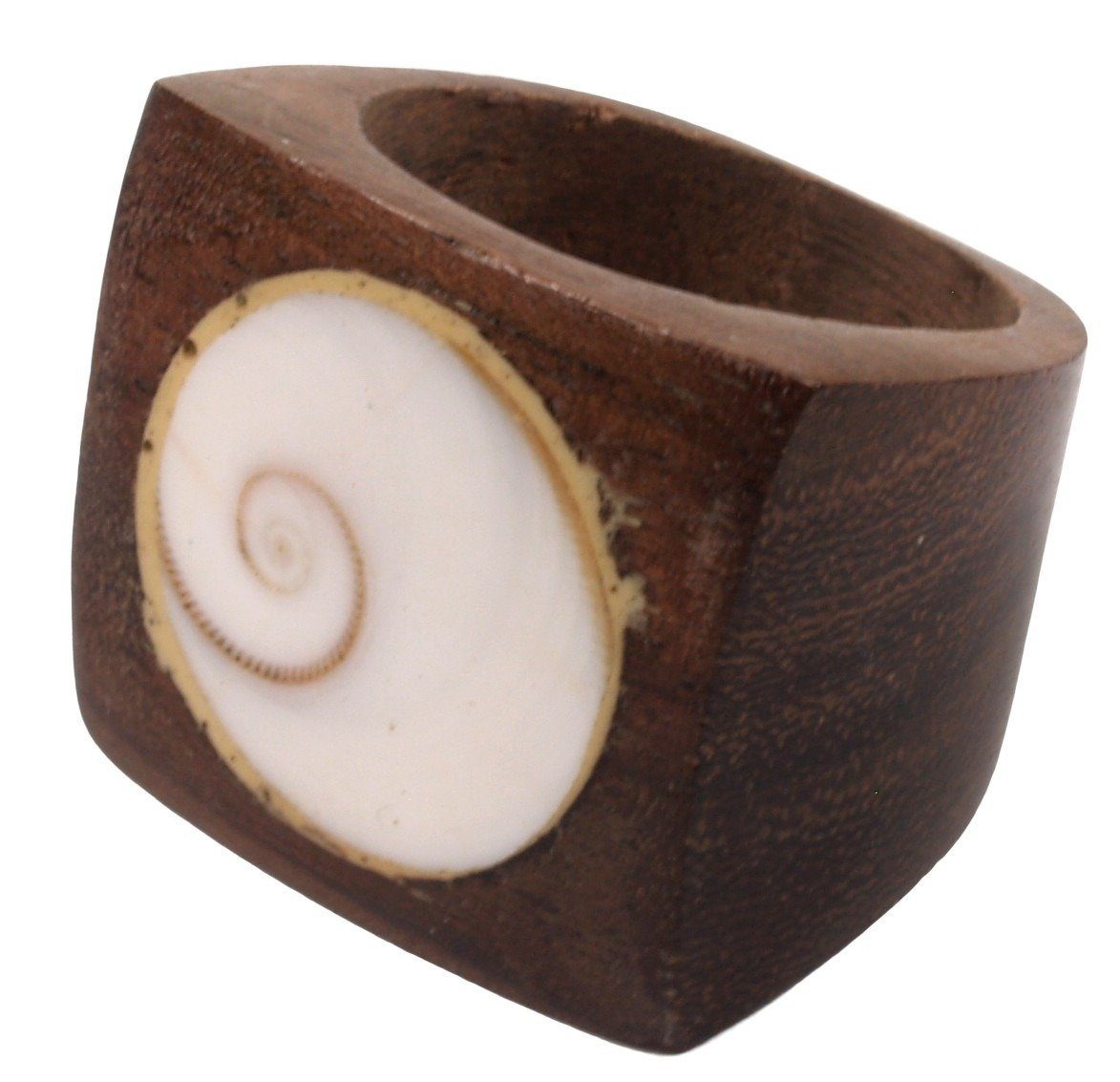 Guru-Shop Fingerring Handgeschnitzter Holzring mit gravierter.. günstig online kaufen