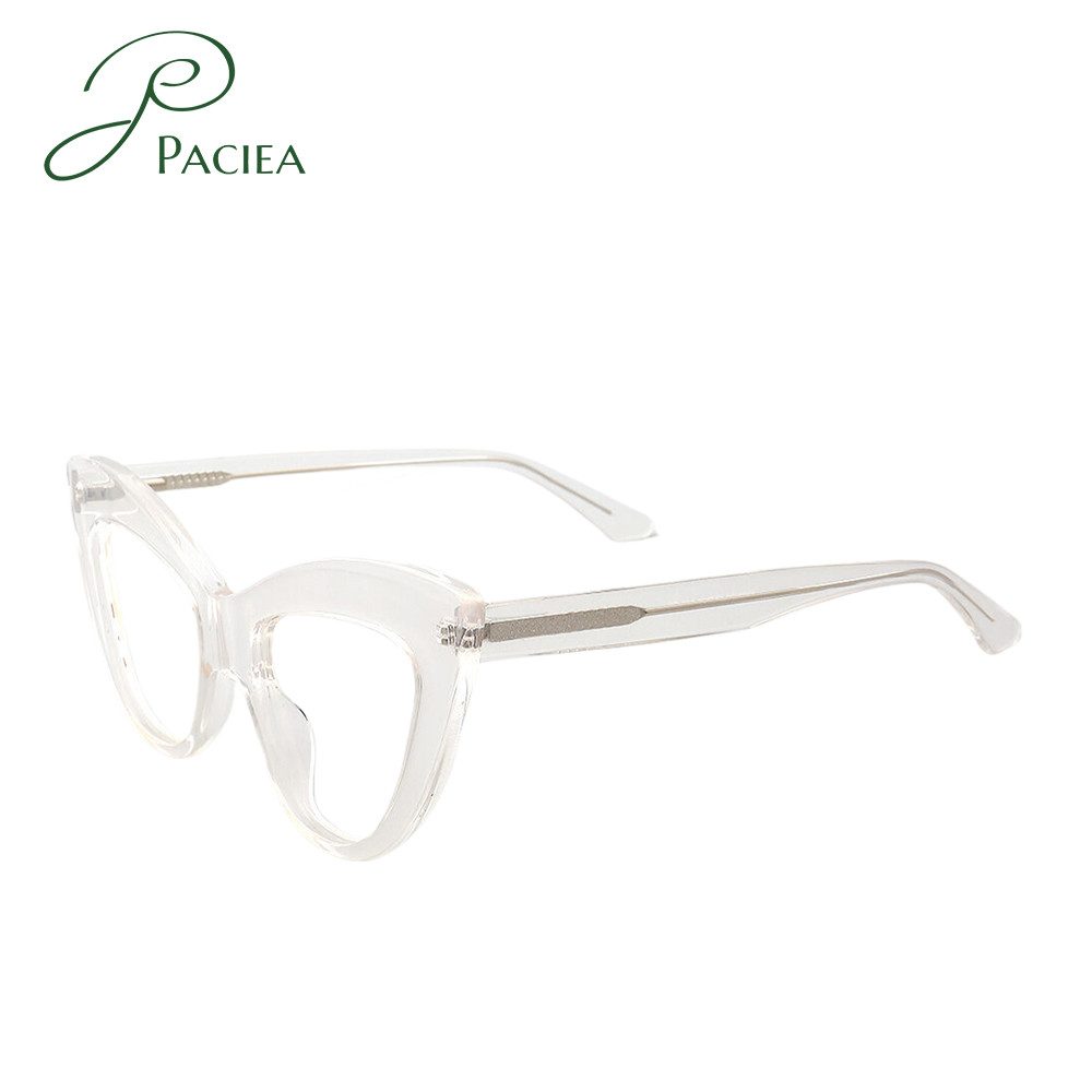 PACIEA Lesebrille Damen Cat Eye Schmetterling Blaulichtfilter Oversized Vollrandrahmen