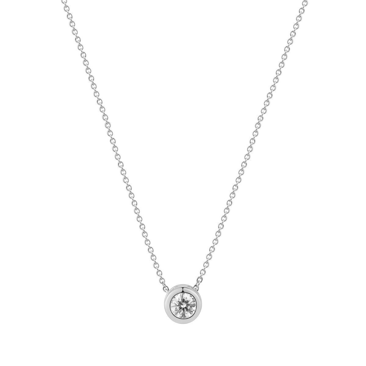 Goldkette Diara Halskette Lab Grown Diamant 0,2 ct 585er Weißgold 45 cm DS1001W