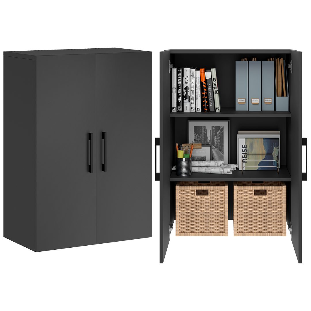 Bellamio Mehrzweckschrank Apol 88 cm hoch (3 Fächer, Anthrazitschwarz) Büro günstig online kaufen