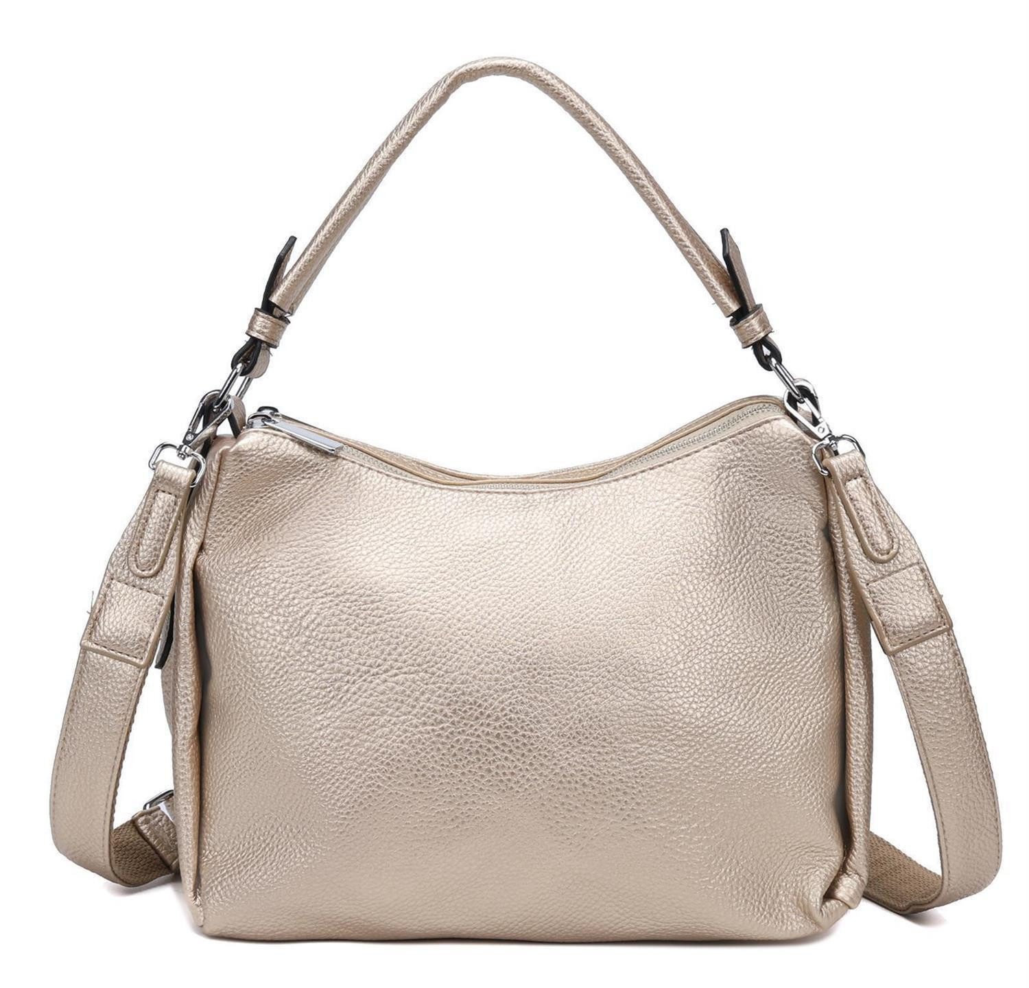 ITALYSHOP24 Schultertasche DAMEN TASCHE SHOPPER Umhängetasche Crossover Hob günstig online kaufen