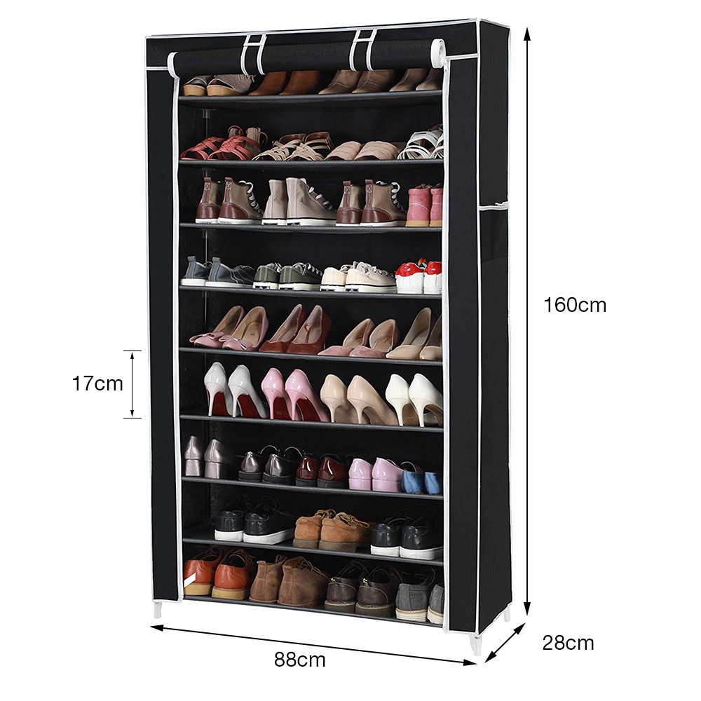 JEOBEST Schuhregal Schuhschrank 9 Ebenen, Schuhaufbewahrung günstig online kaufen