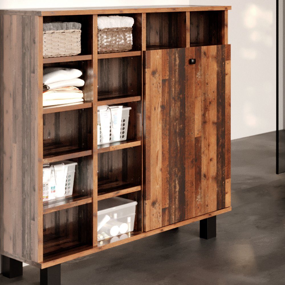 Vicco Wäscheschrank Fynn, Eiche rustikal, 78.4 x 91.6 cm (1-St., Einzelprodukt)