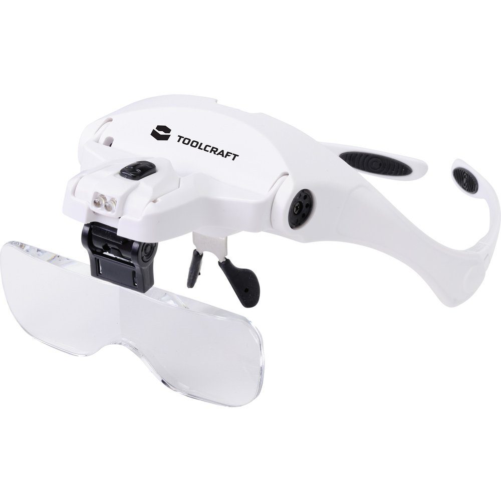 TOOLCRAFT Handlupe TOOLCRAFT 2469761 Lupenbrille mit LED-Beleuchtung Vergrößerungsfaktor